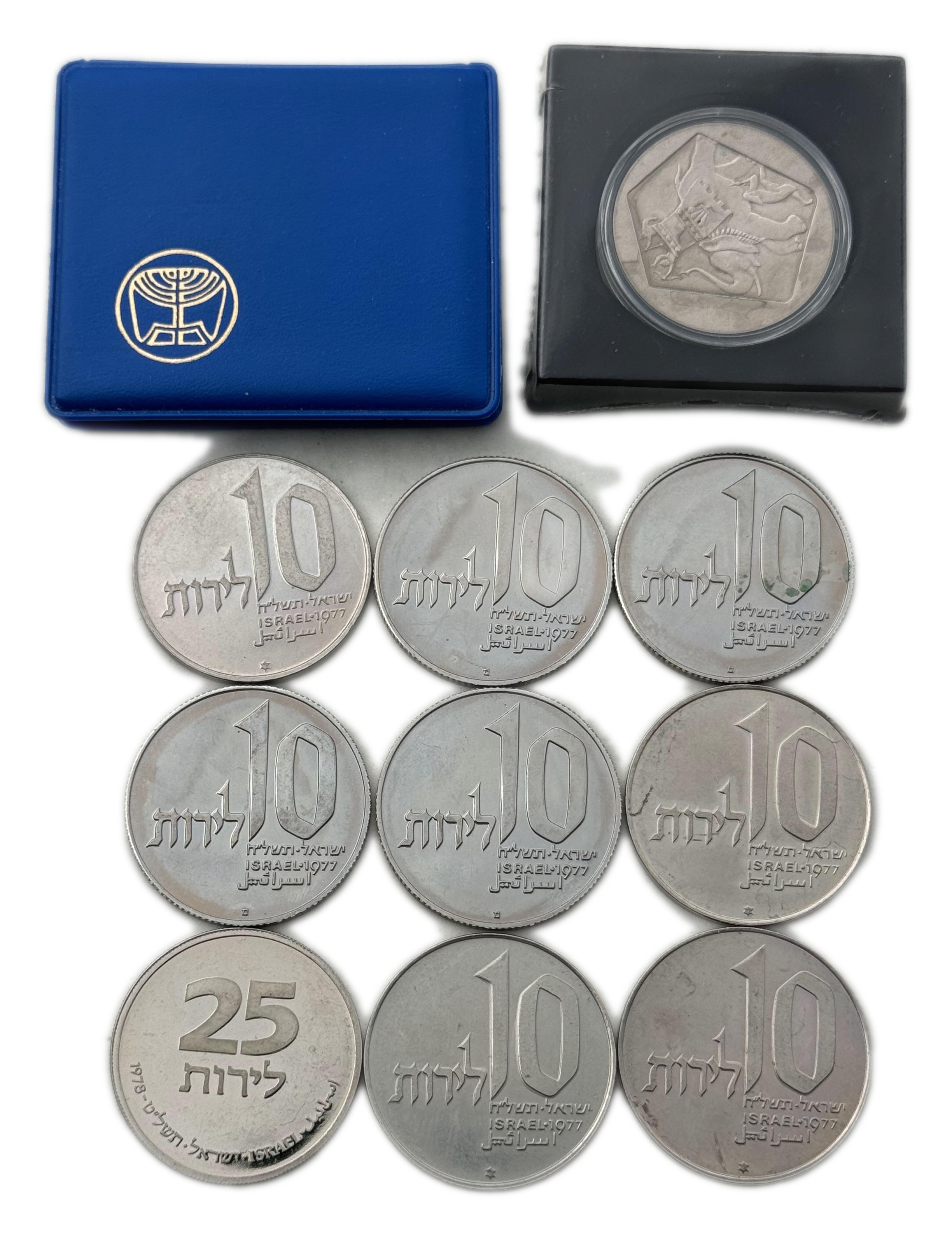 Israel - a collection of 11 coins made of Copernicus of the Governmental Society for Coins and Medals - different ... - 1 0
