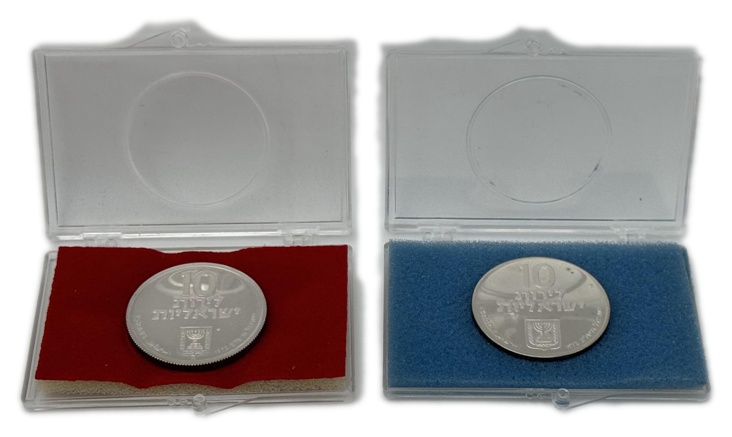 Israel - a collection of 4 silver coins of the Governmental Society for Coins and Medals - values, conditions and ... - 1 6