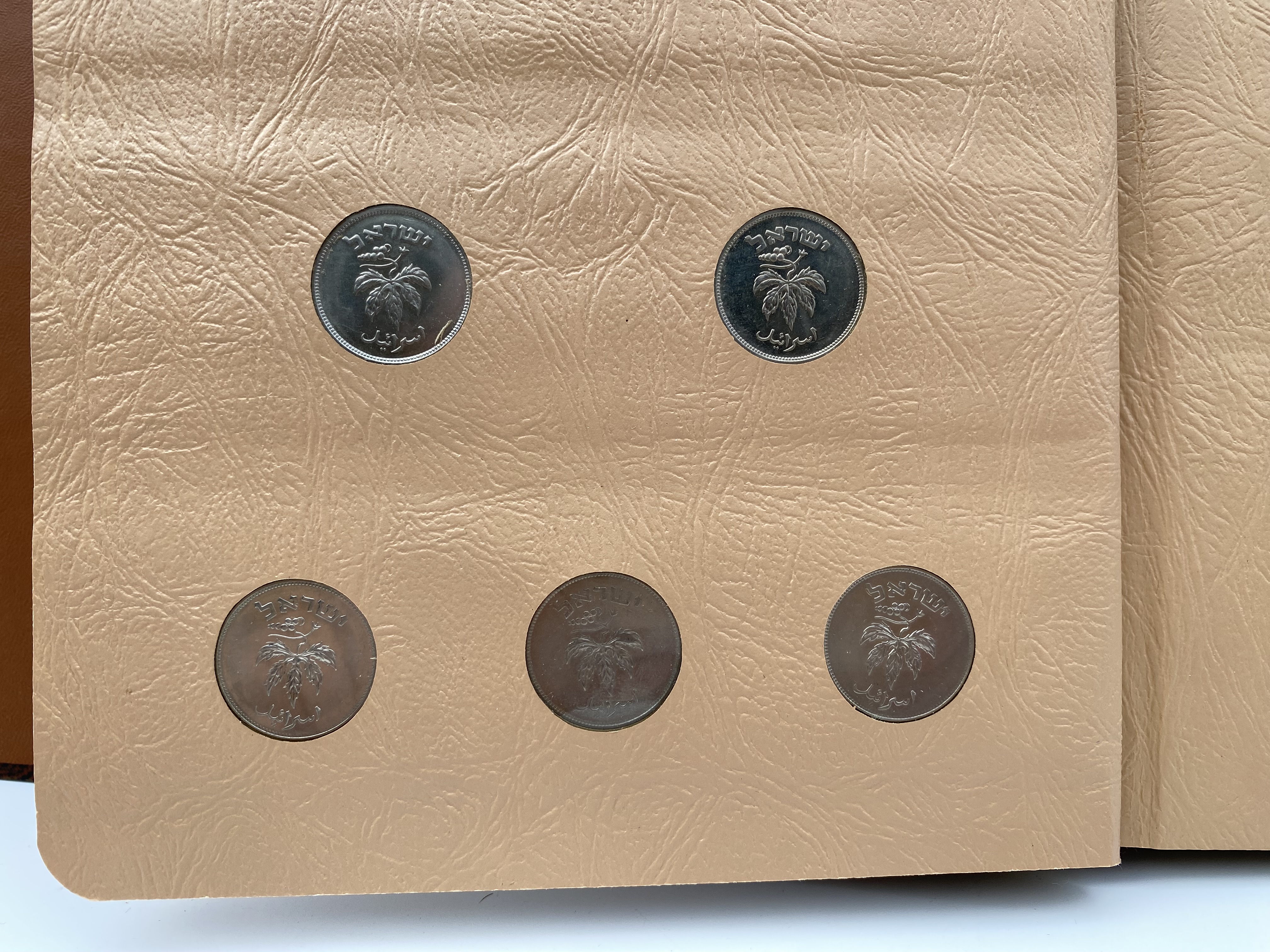 Israel - an impressive and unique coin album for Israeli coins, contains 3 coin pages full of Israeli coins from ... - 1 10