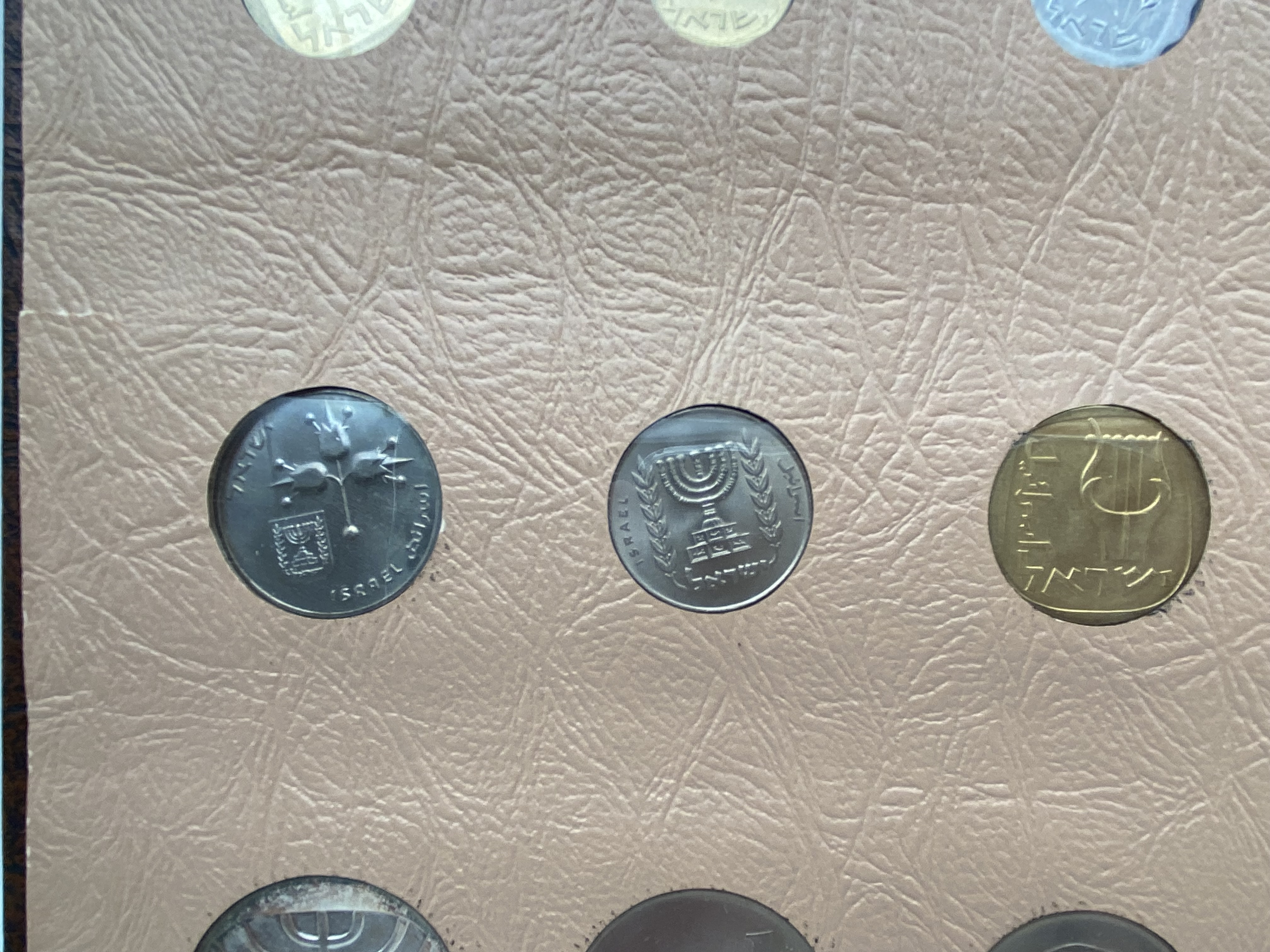 Israel - an impressive and unique coin album for Israeli coins, contains 3 coin pages full of Israeli coins from ... - 1 23