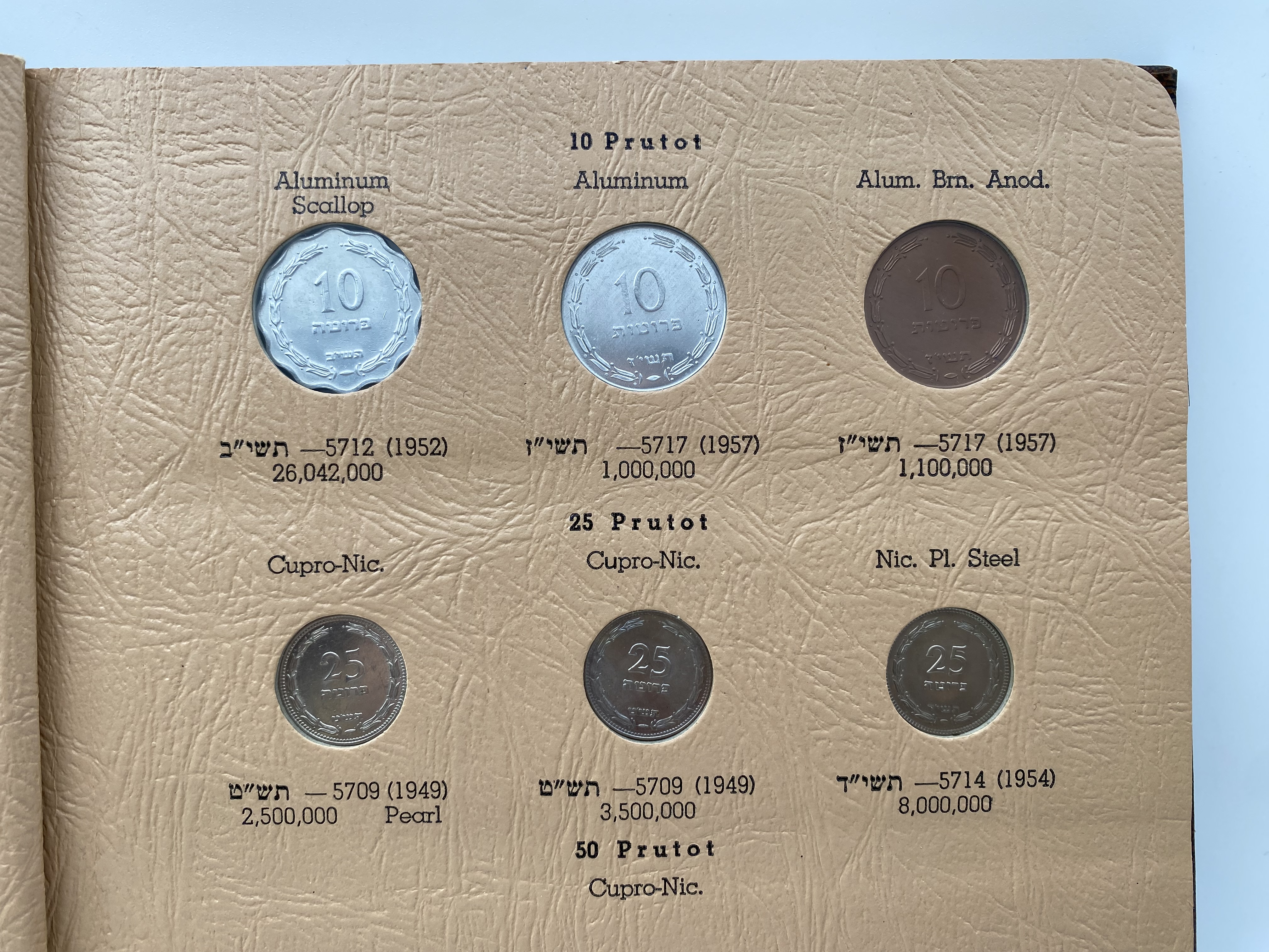 Israel - an impressive and unique coin album for Israeli coins, contains 3 coin pages full of Israeli coins from ... - 1 8
