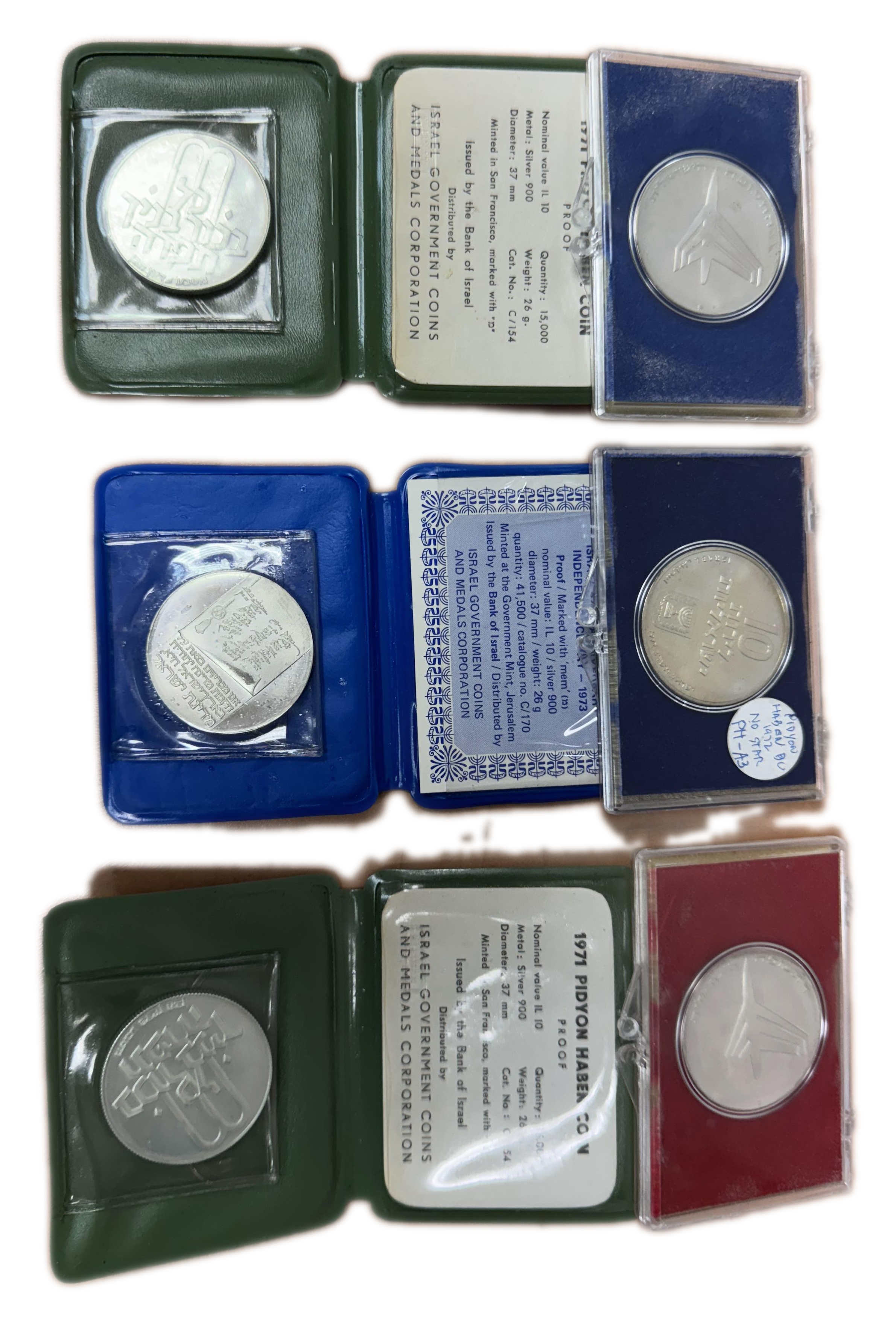 Israel - a large collection of 31 silver coins - 1960s-1980s - silver 900, 26g per unit (806g total) - The absolute ... - 1 1