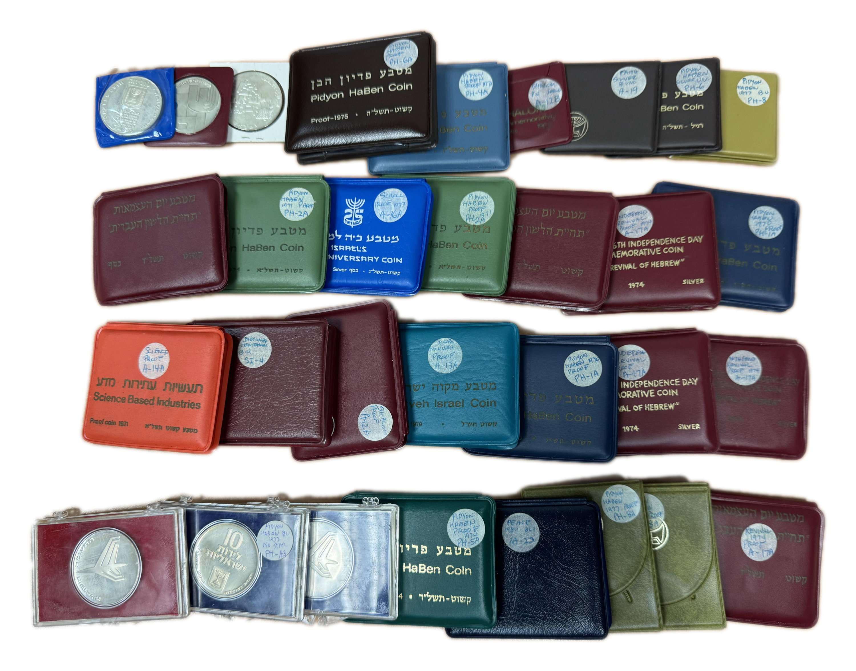 Israel - a large collection of 31 silver coins - 1960s-1980s - silver 900, 26g per unit (806g total) - The absolute ... - 1 0