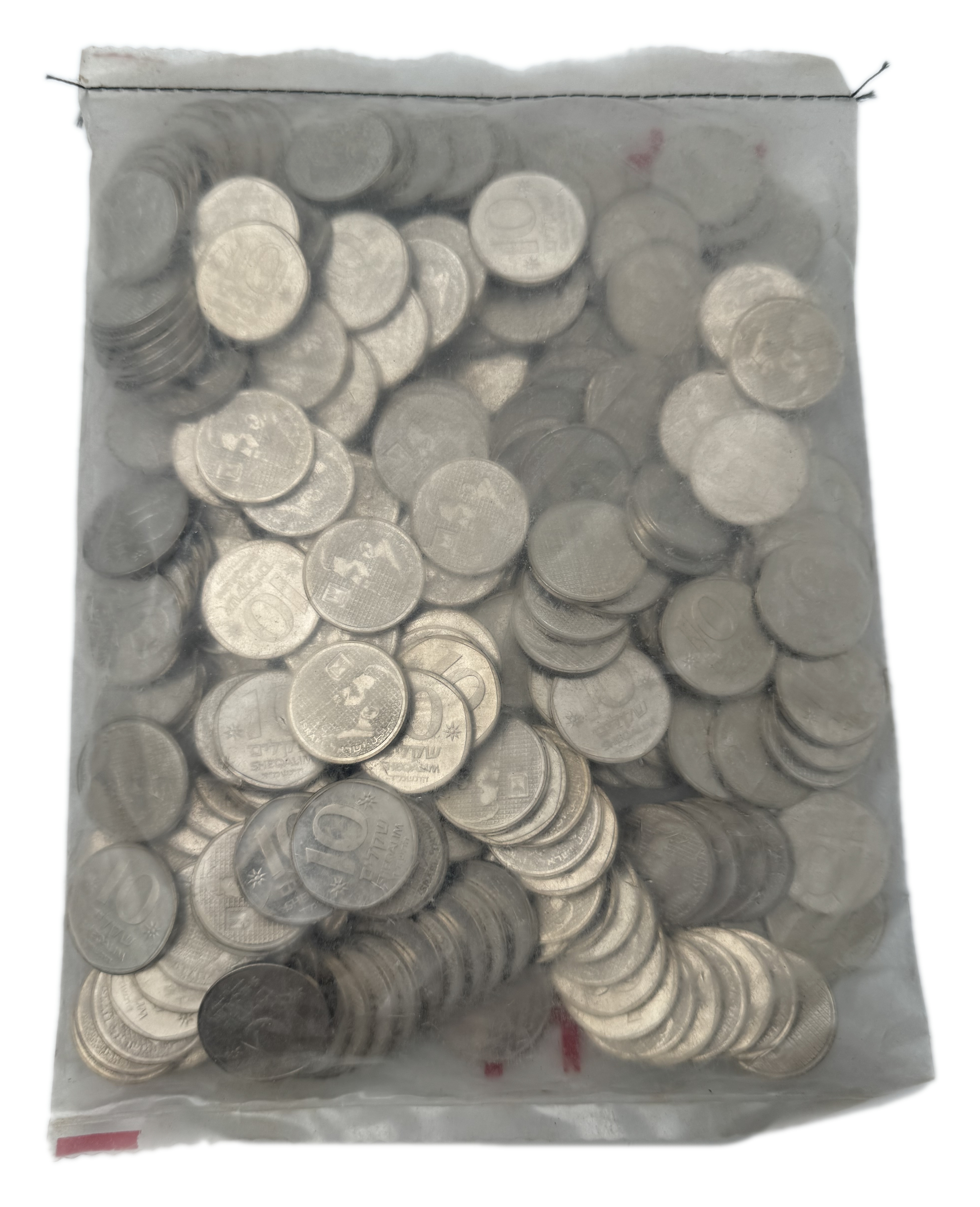 Israel - Lot of about 25 coins 10 shekels 1984 in their original bags, never used - bearing the portrait of ... - 1 1