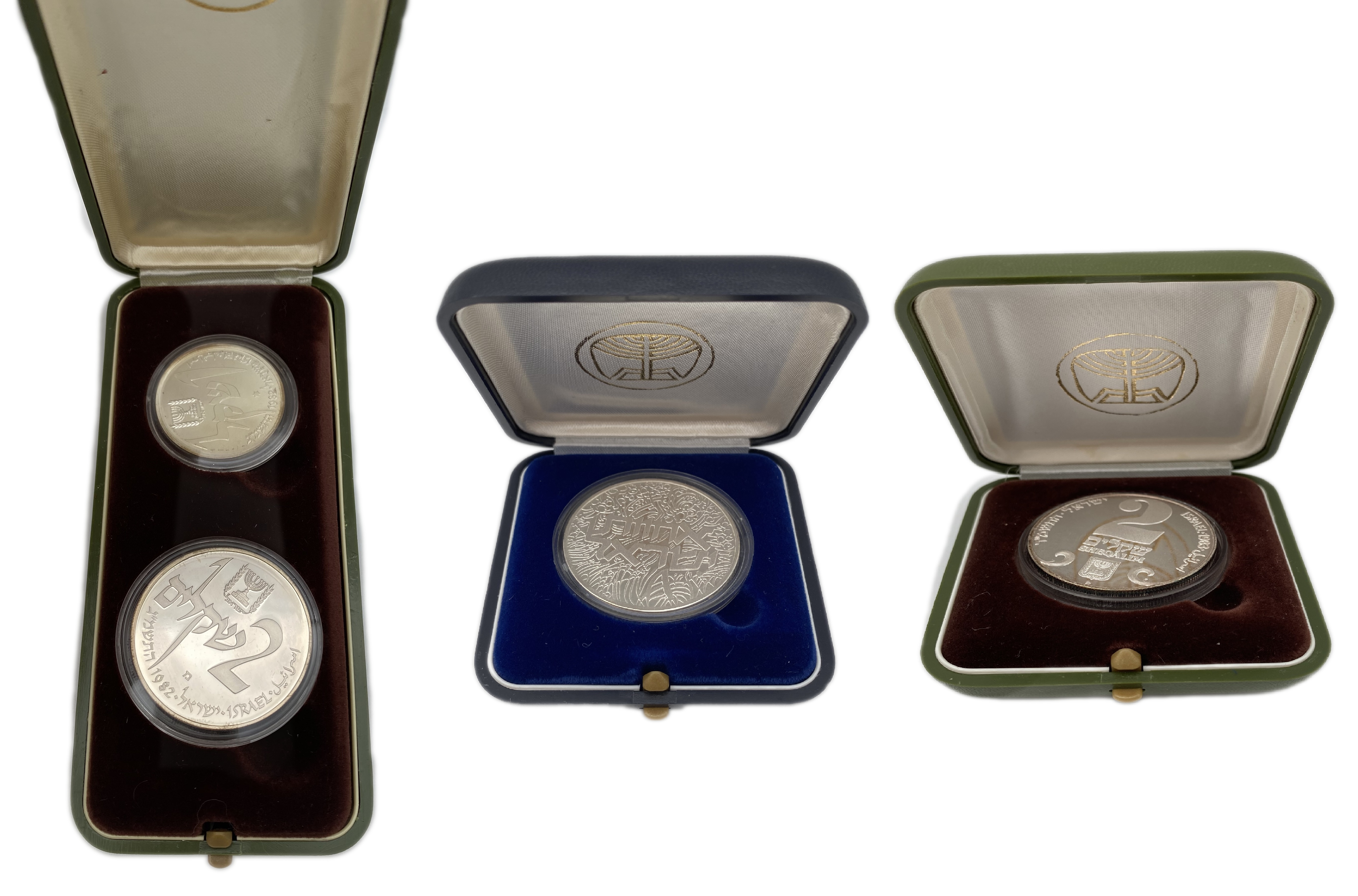 Israel - Two set of coins, "Brotherhood of Israel" 1984 - Silver 925, 14.4g, 28.8g, 30mm, 38.7mm - 1 0