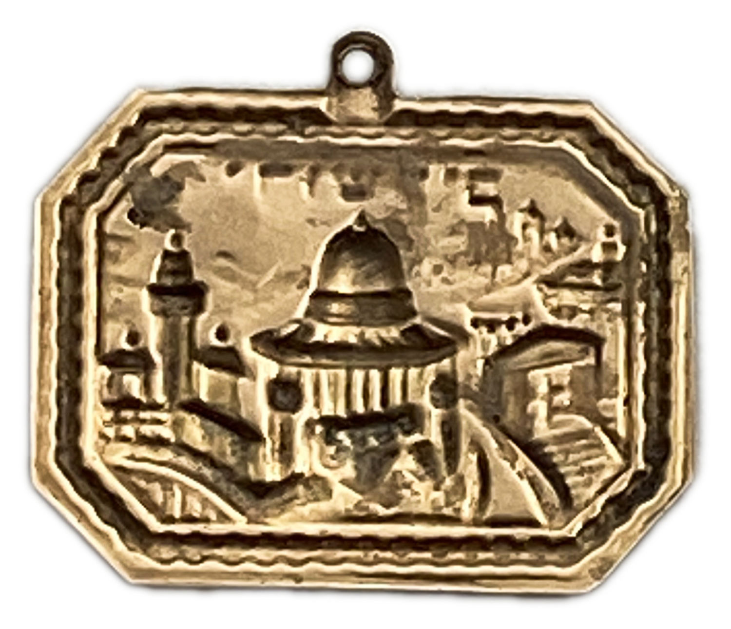 Judaica / Zionism - a tiny pendant, a souvenir of the city of Jerusalem
Facw: Above, the inscription ... - 1 1