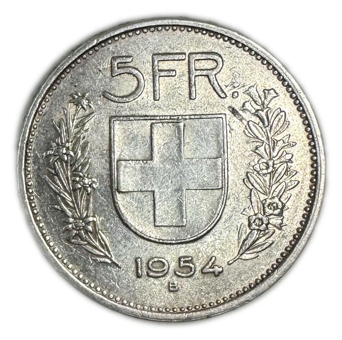 Switzerland - 5 Francs 1954 - Herdsman - Silver 835, 15g, 31.45mm - 1 0