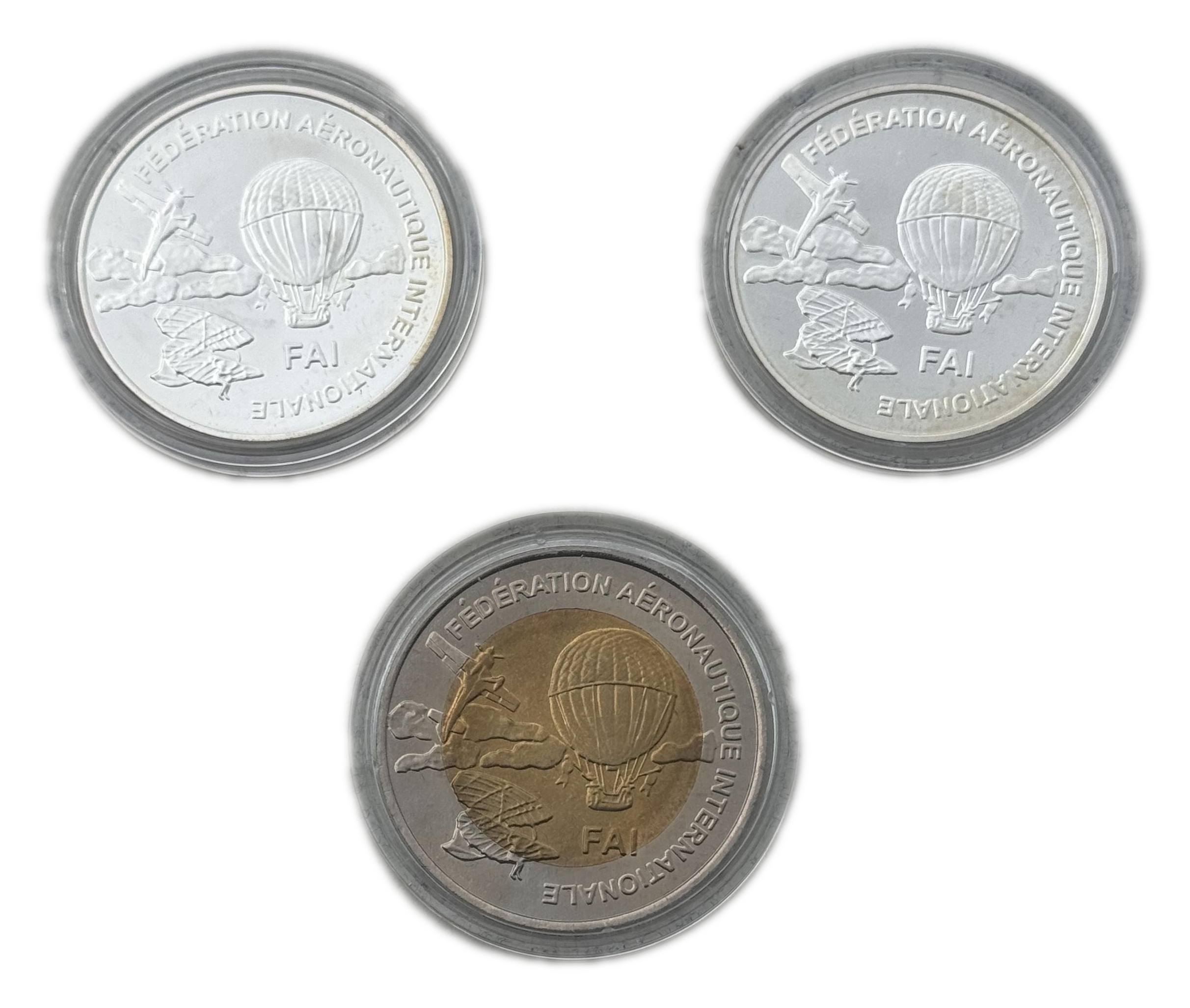 Finland - 2 Sets, both contains coins of 5 and 10 Euros 1997 - Cmmemorating the 1st Air games Turkey - 2 of them ... - 1 4