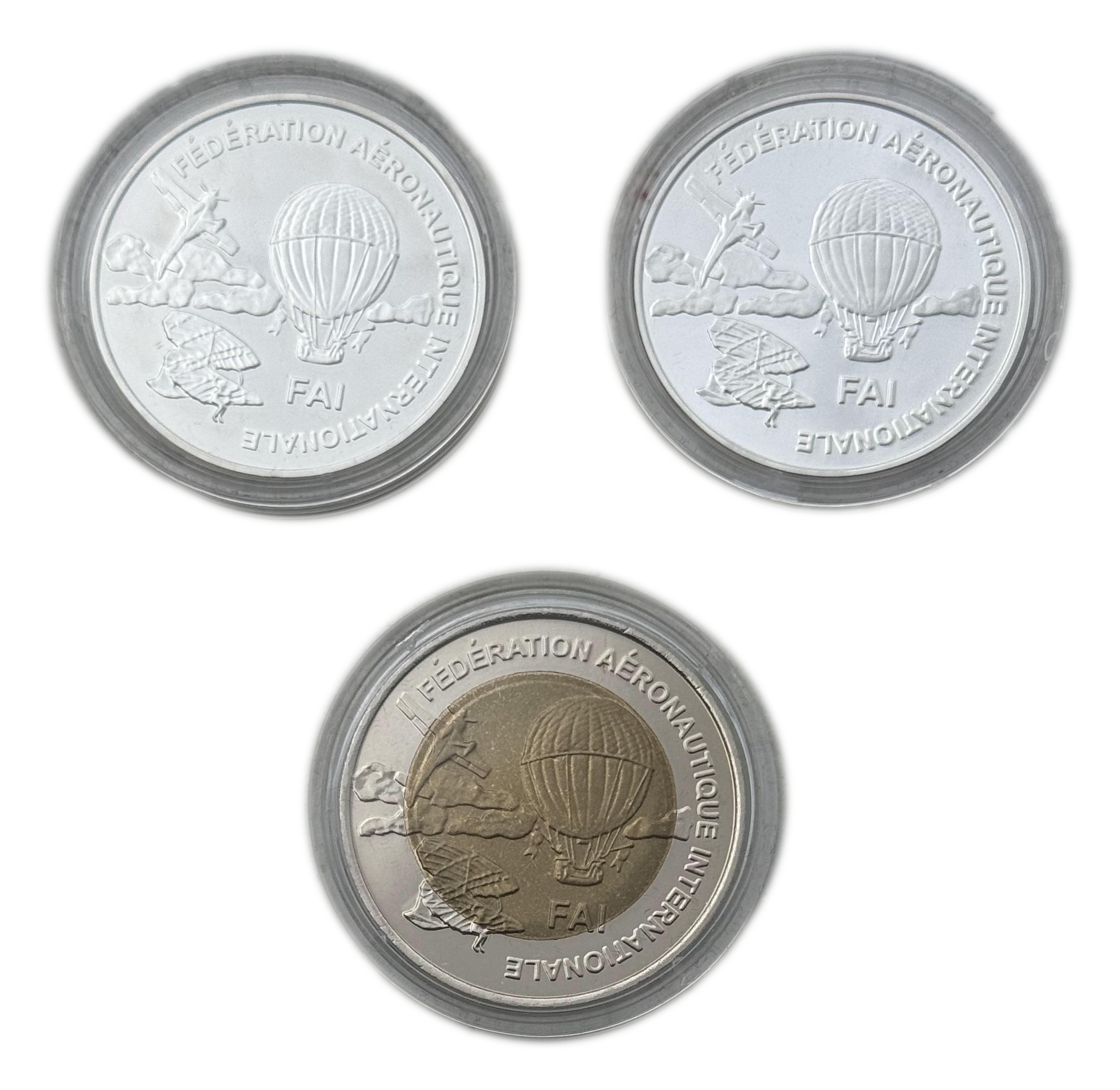 Finland - 2 Sets, both contains coins of 5 and 10 Euros 1997 - Cmmemorating the 1st Air games Turkey - 2 of them ... - 1 2