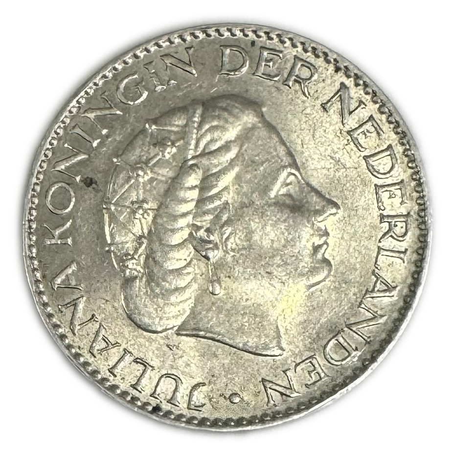 Netherlands - 1 Gulden 1957 - Juliana - Silver 720, 6.5g, 25mm - 1 1
