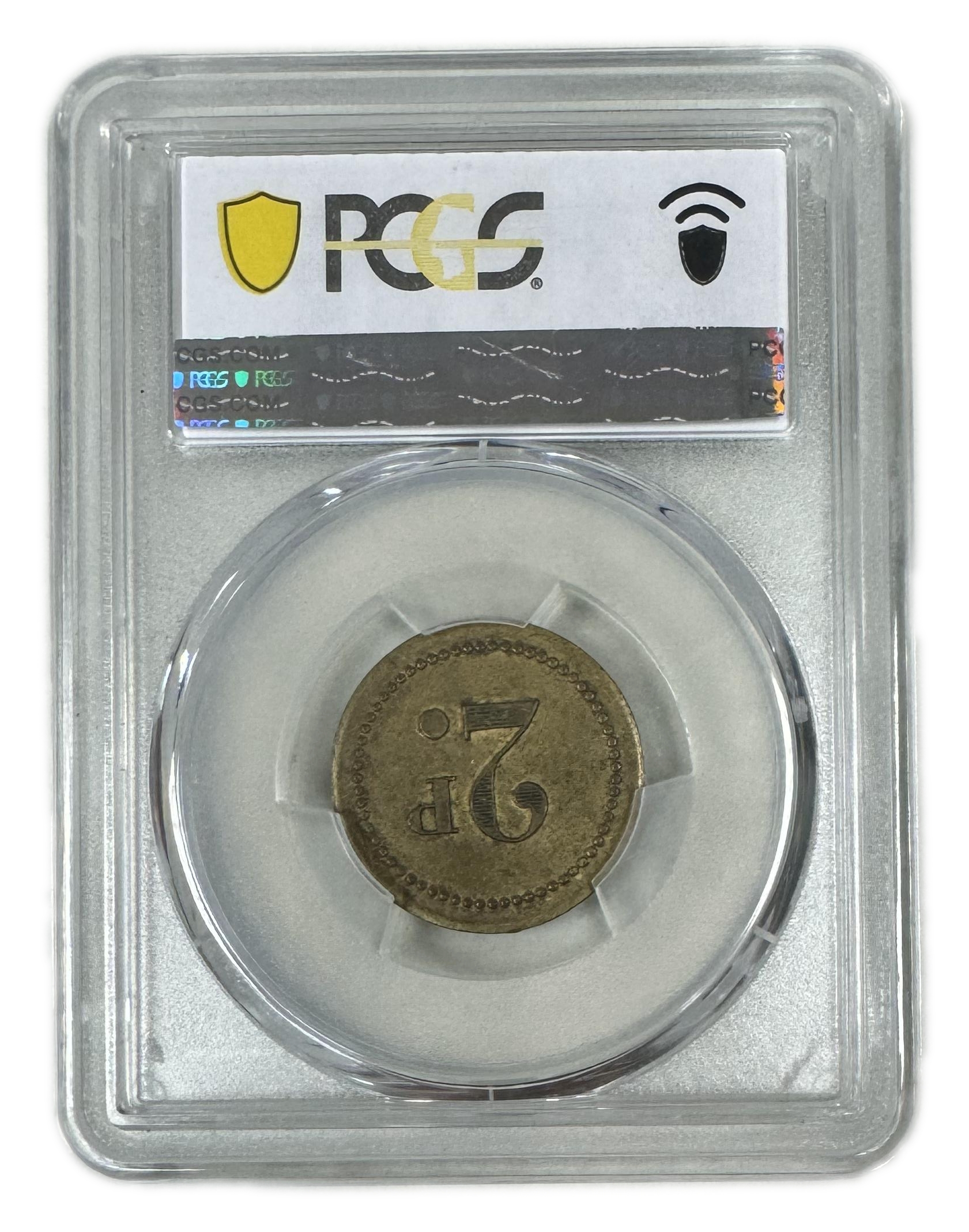 Palestine - 2 Piaster 1930' - Palatin Hotel - PCGS AU 55 - Very high grade for this token - 1 3