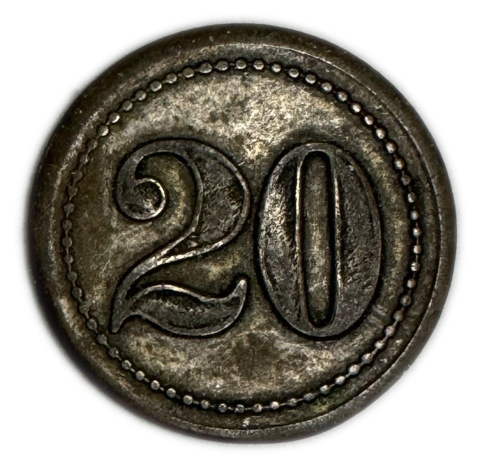 Palestine - Cafe werner token - 20 Piasters / MIls, bronze - XF - 1 0