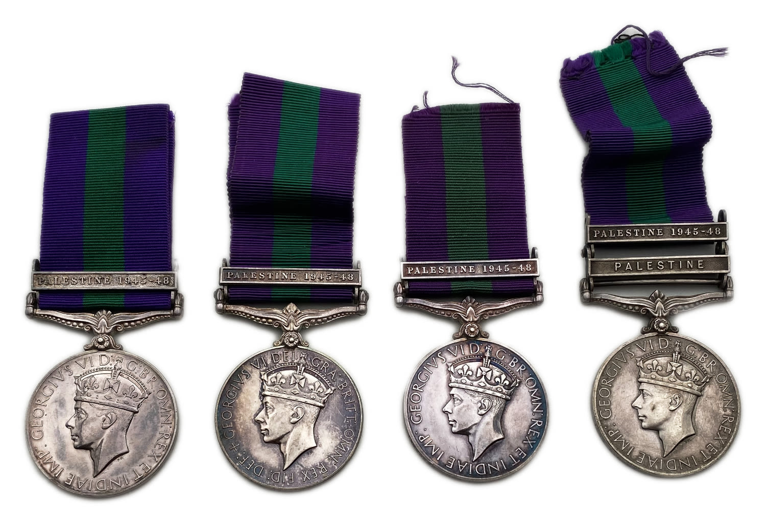 Palestine - England - a group of 4 medals that were distributed to officials (Apparently policemen or soldiers) ... - 1 0