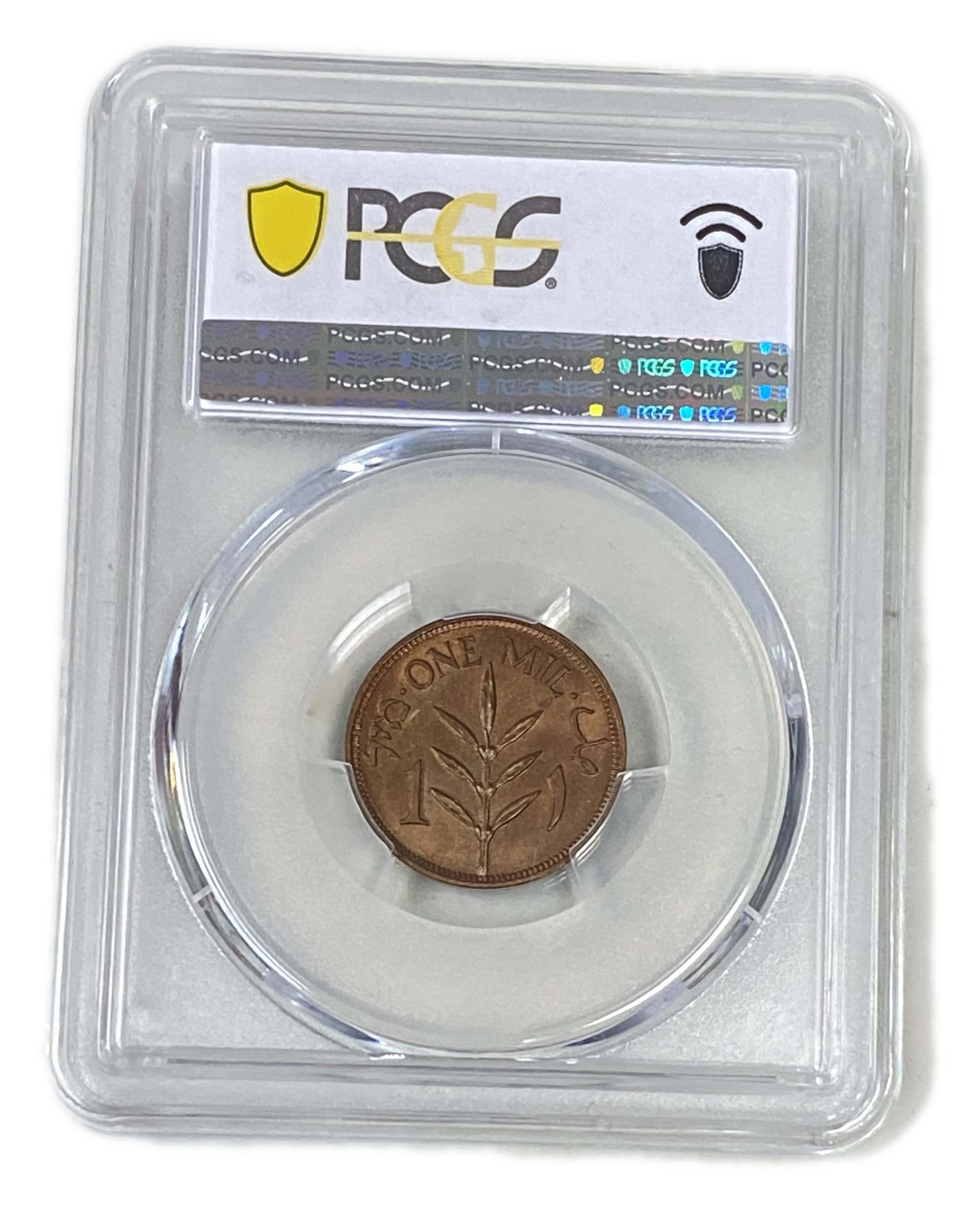 Palestine - 1 Mil 1935 - PCGS 65 RB - UNC - 1 3