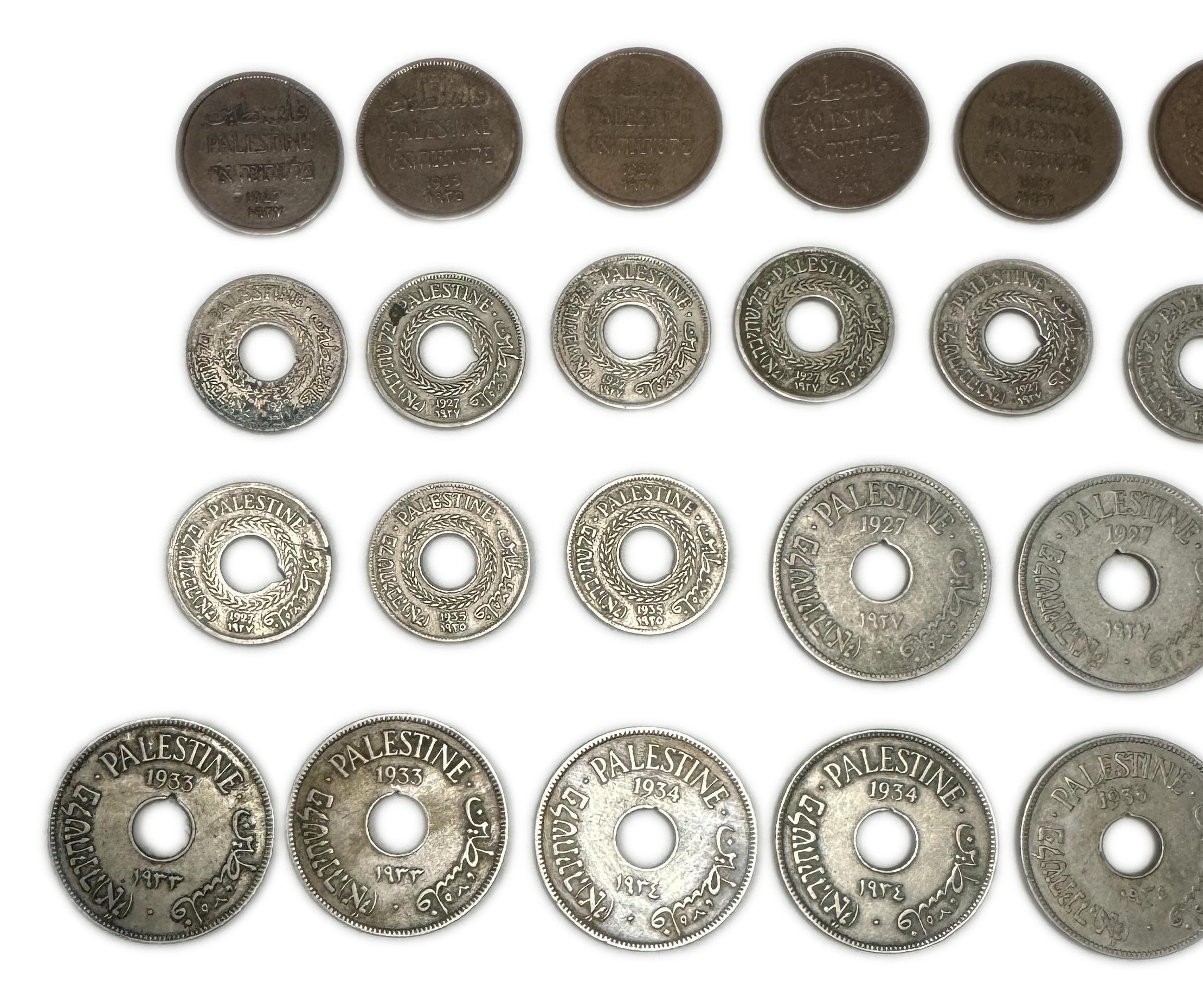 Palestine – Lot of 32 coins of 1, 2, 5, 10 and 20 Mils – Different years and conditions - 1 1
