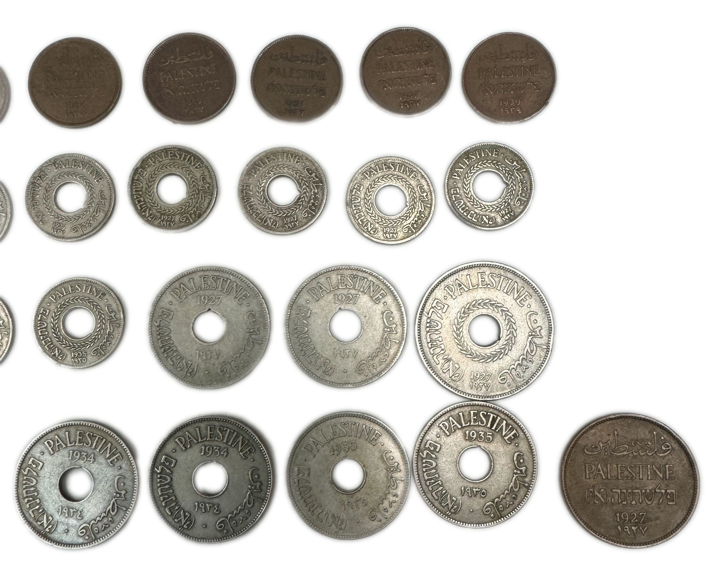 Palestine – Lot of 32 coins of 1, 2, 5, 10 and 20 Mils – Different years and conditions - 1 2