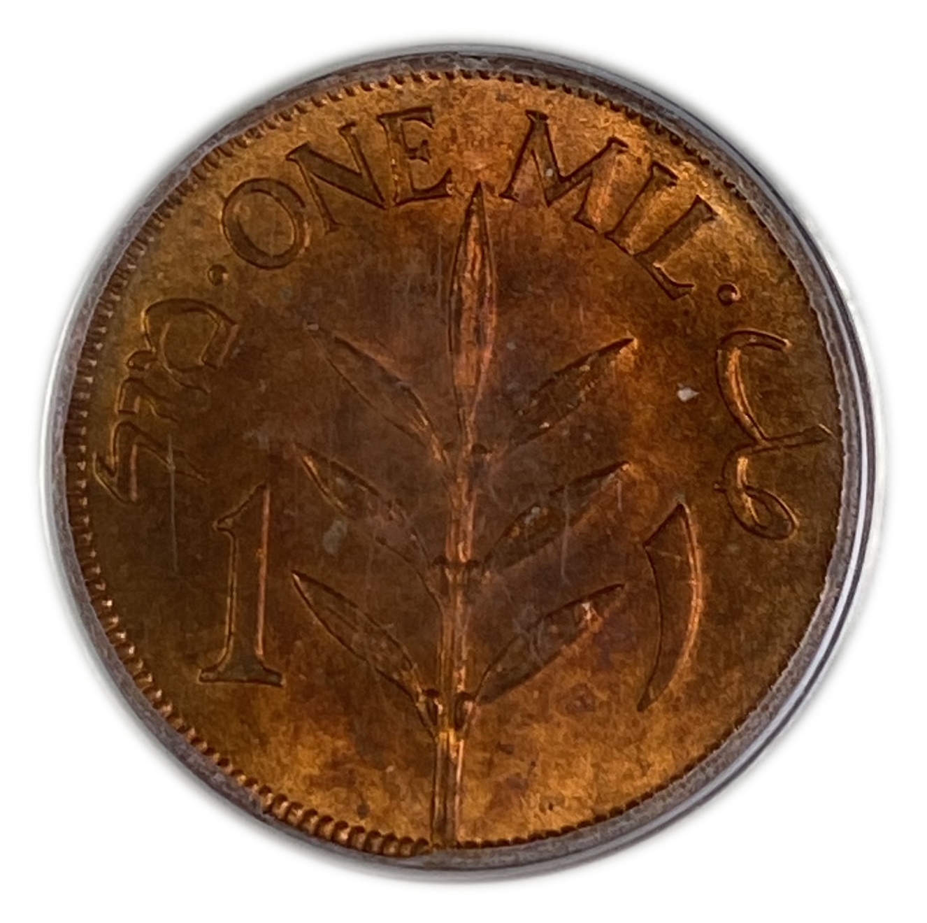 Palestine - 1 Mil 1939 - PCGS MS 64 RD - 1 1