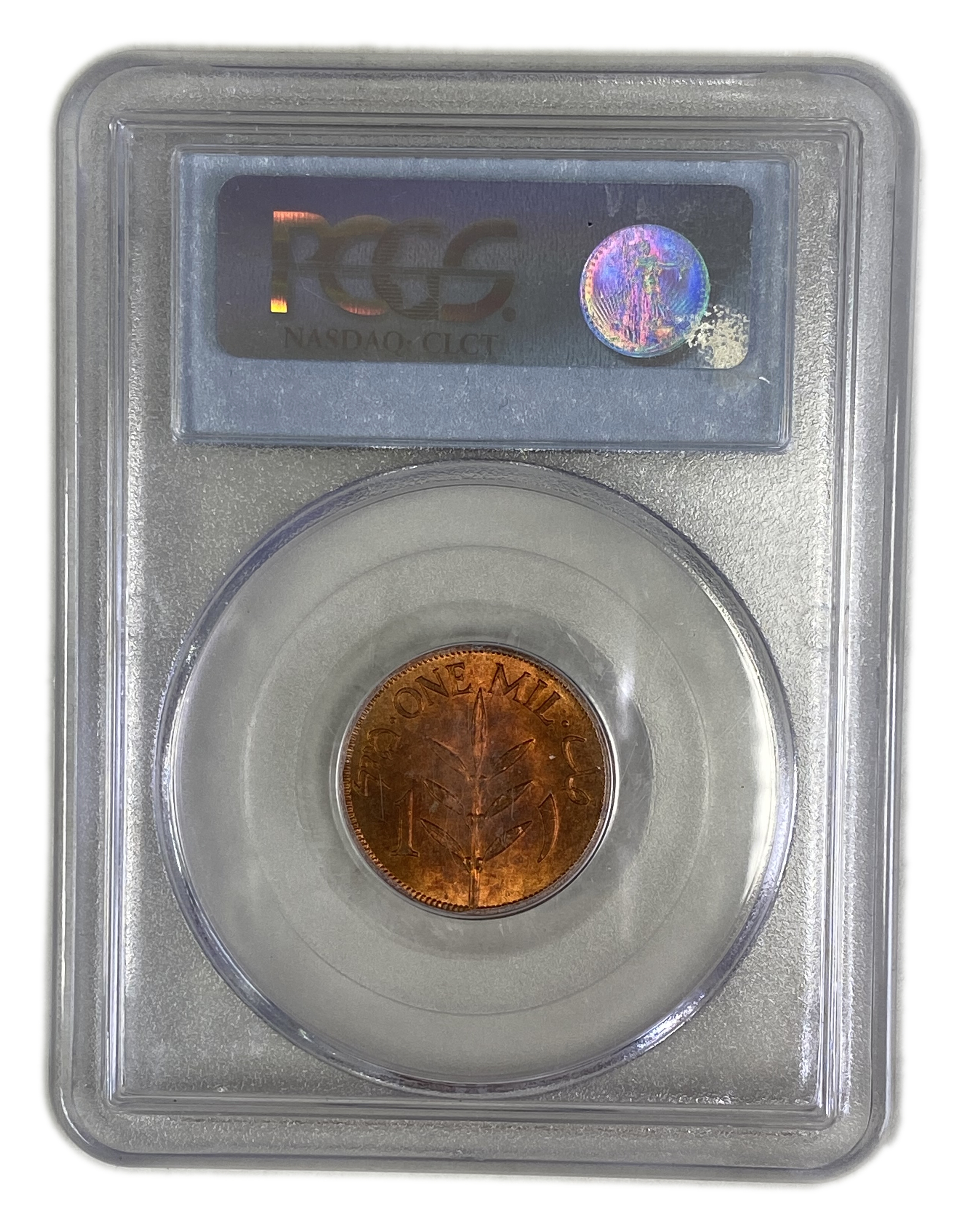 Palestine - 1 Mil 1939 - PCGS MS 64 RD - 1 3