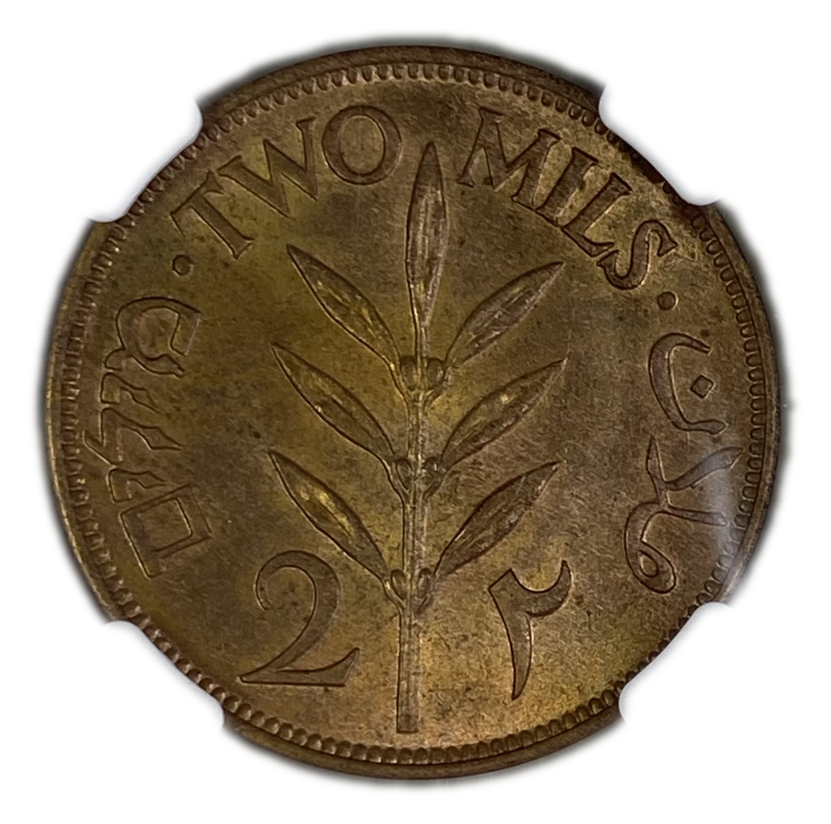 Palestine - 2 MIl 1942 - NGC MS 64 RB - 1 1