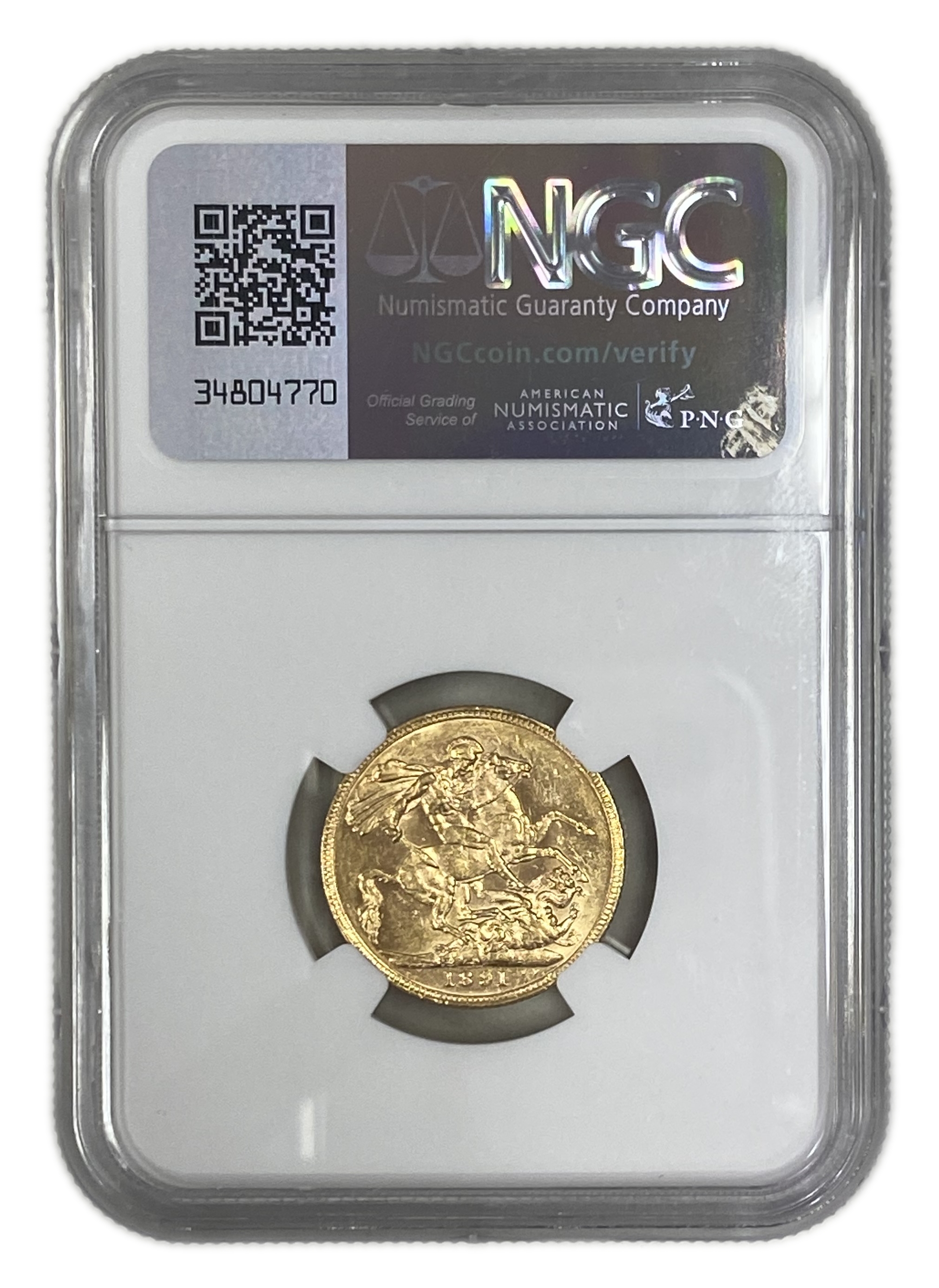 England (Great Britain) – Australia Melbourne – 1 Sovereign 1891 M – Victoria – NGC AU 58 - Gold 917, 7.988g - 1 1