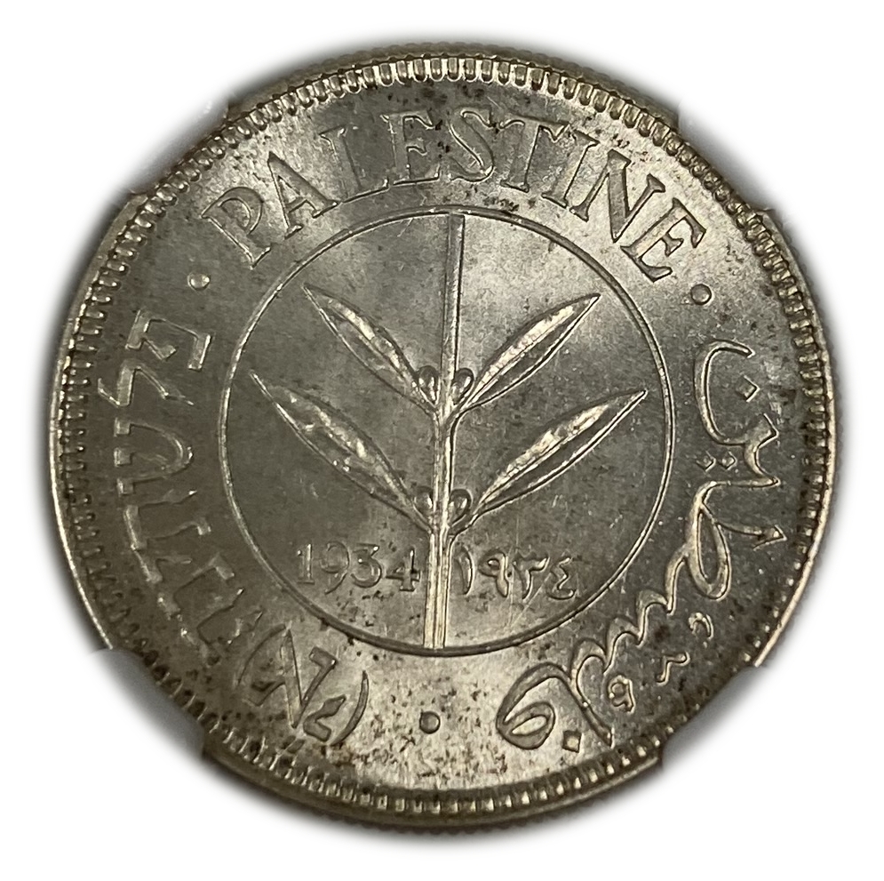 Palestine - 50 Mils 1934 - NGC MS 64 - High grade - 1 0