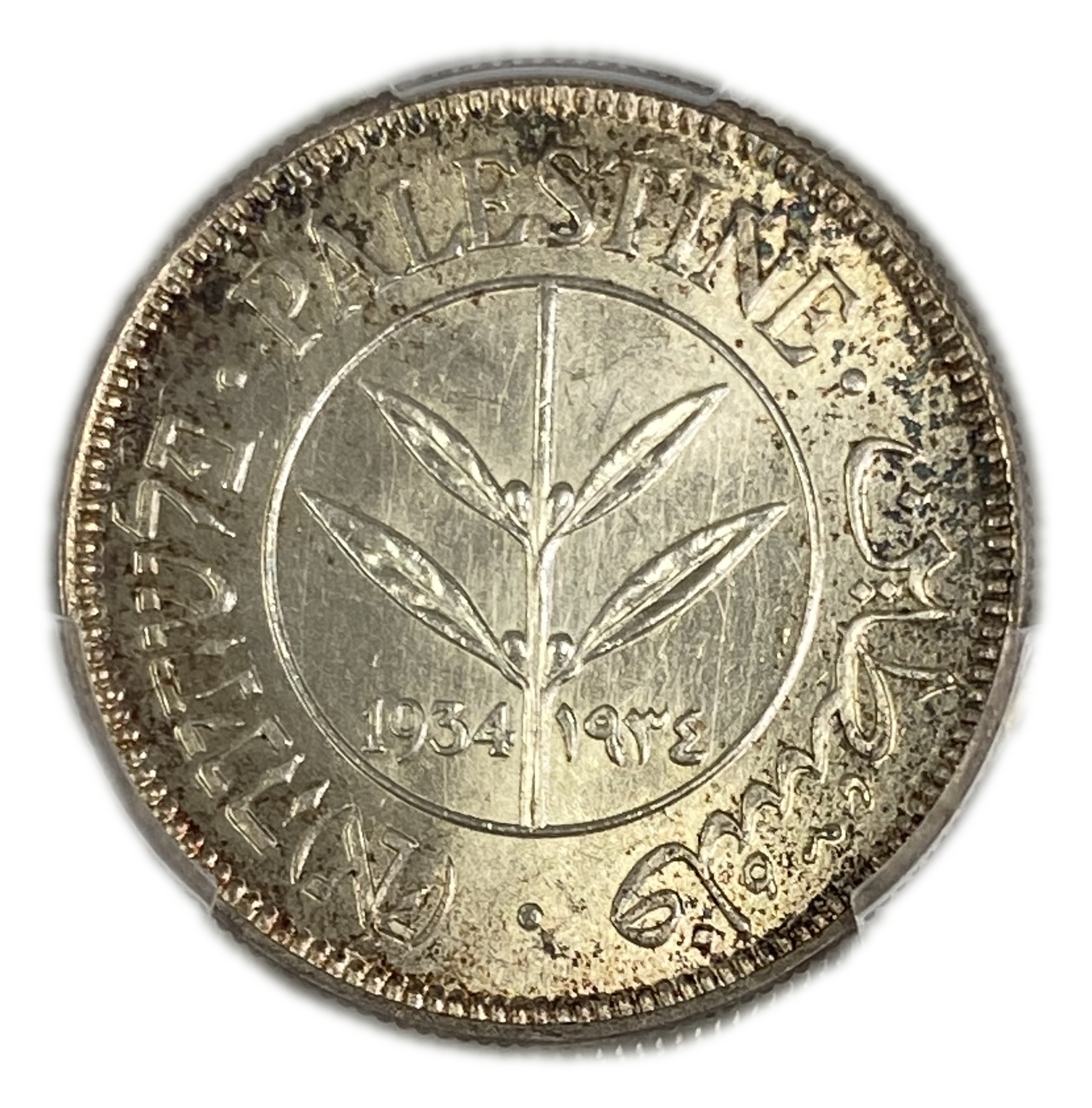 Palestine - 50 Mils 1934 - PCGS MS 63 - UNC - 1 0