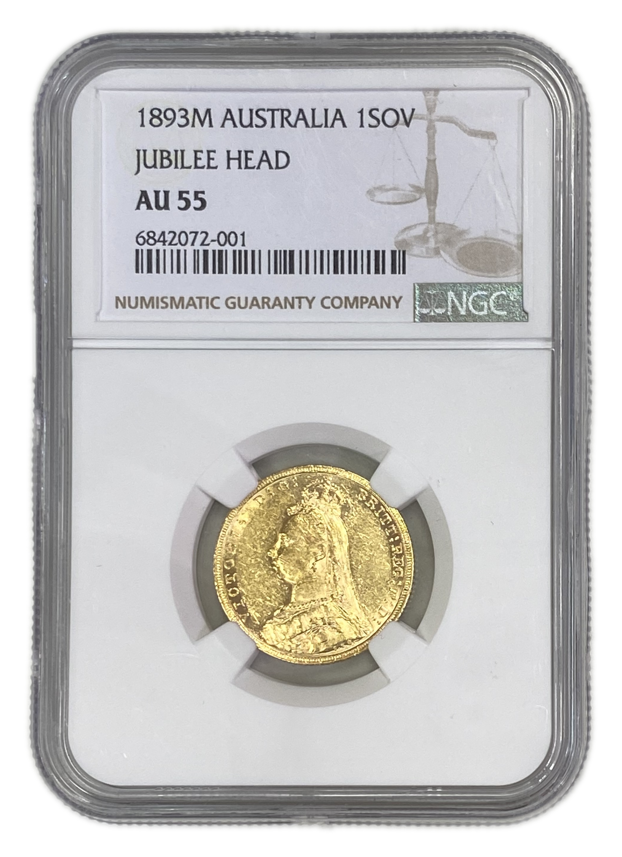 England (Great Britain) – Australia Melbourne – 1 Sovereign 1893 M – Victoria – NGC AU 55 - Gold 917, 7.988g - 1 0