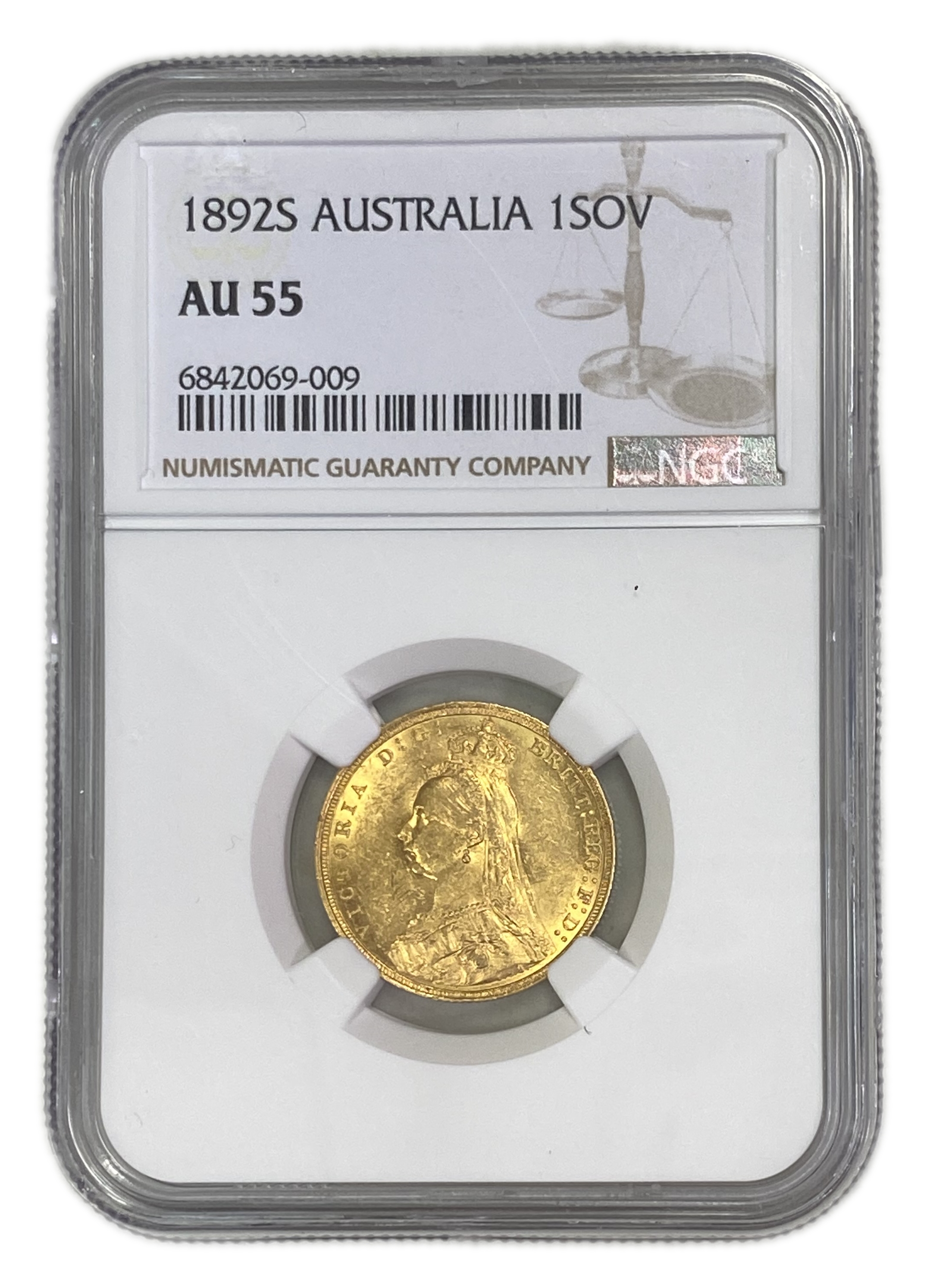 England (Great Britain) – Australia Sydney – 1 Sovereign 1892 S – Victoria – NGC AU 55 - Gold 917, 7.988g - 1 0