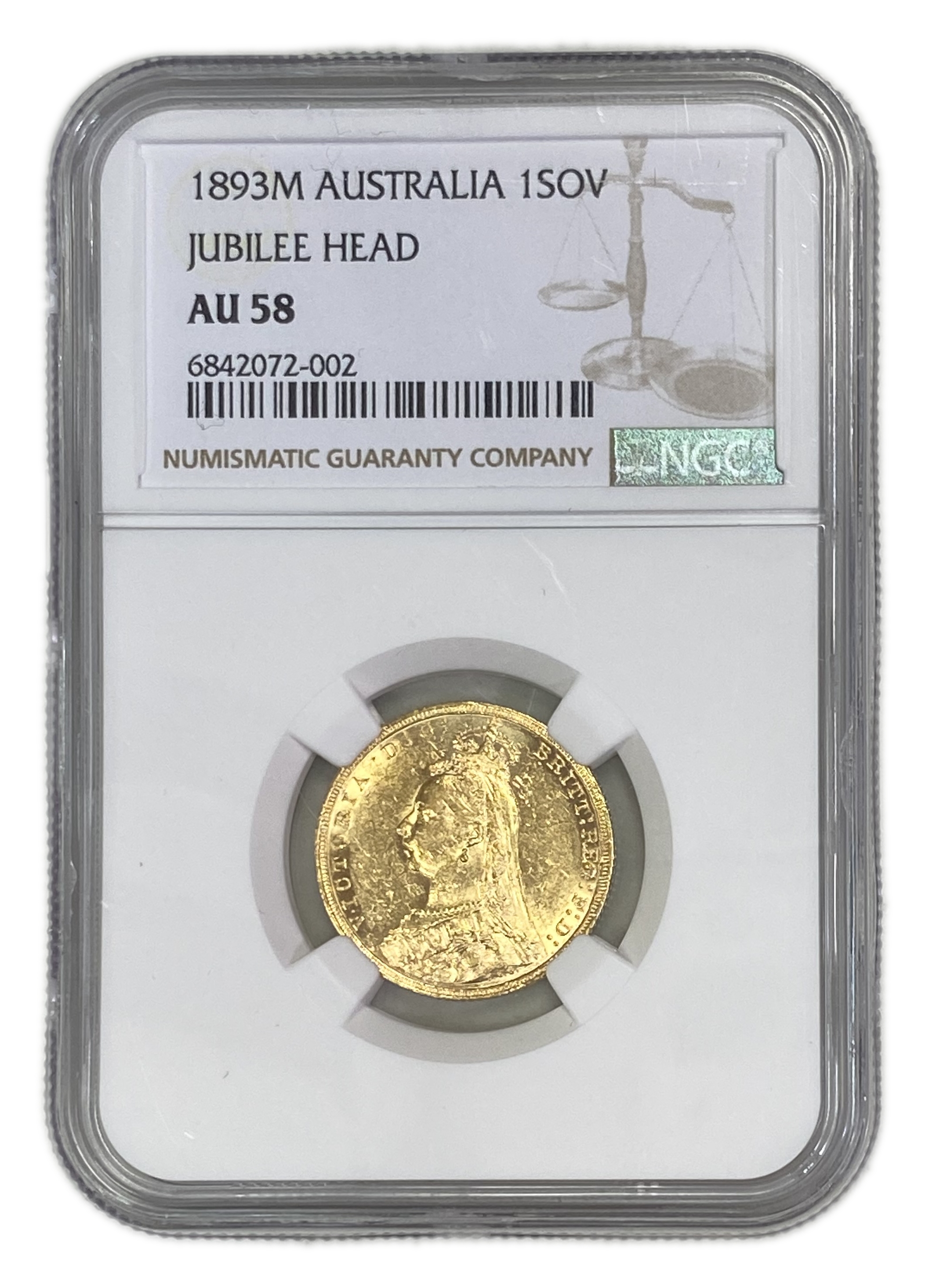 England (Great Britain) – Australia Melbourne – 1 Sovereign 1893 M – Victoria – NGC AU 58 - Gold 917, 7.988g - 1 0