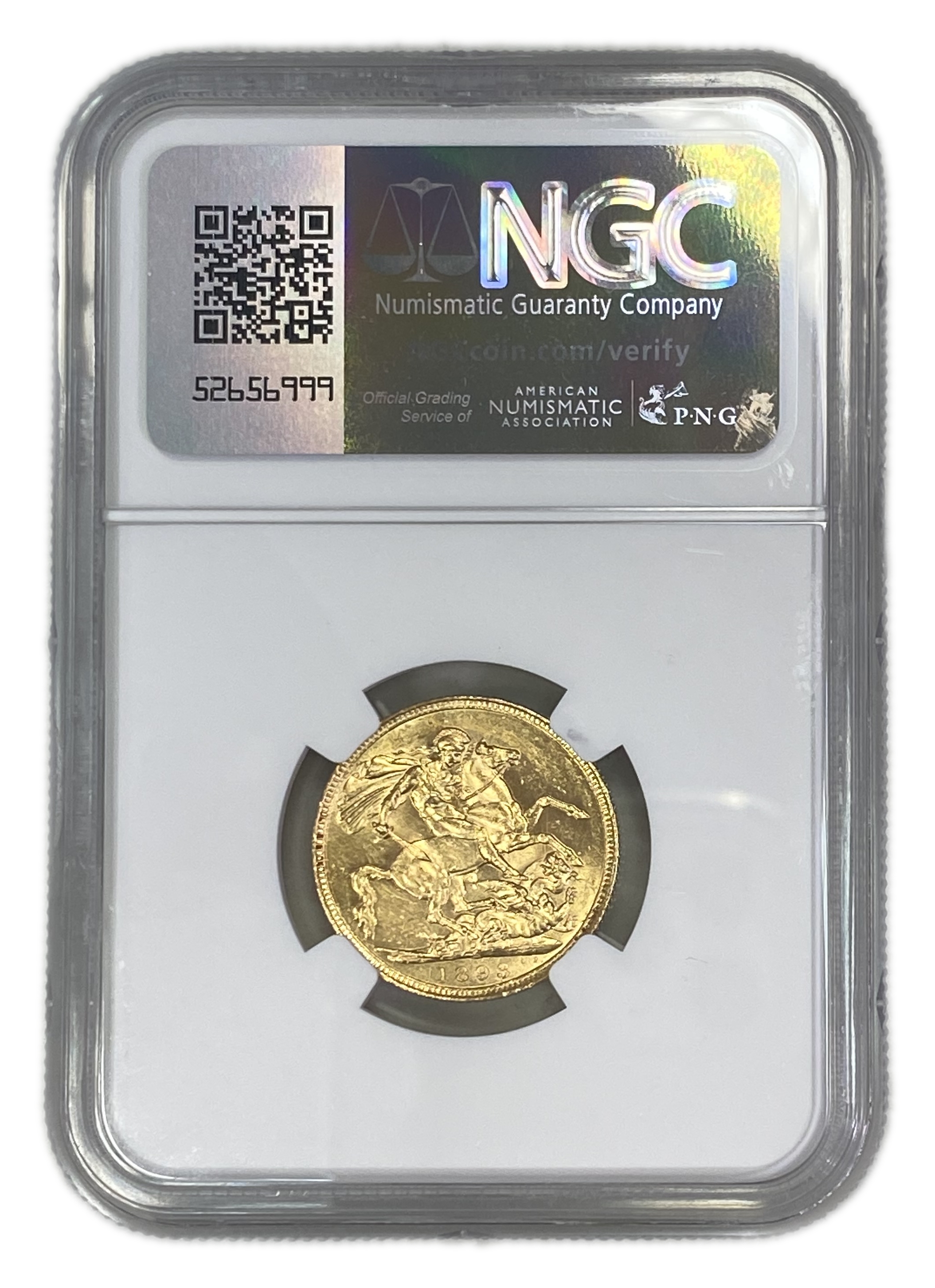 England (Great Britain) – Australia Sydney – 1 Sovereign 1893 S – Victoria – NGC UNC DETAILS - Gold 917, 7.988g - 1 1