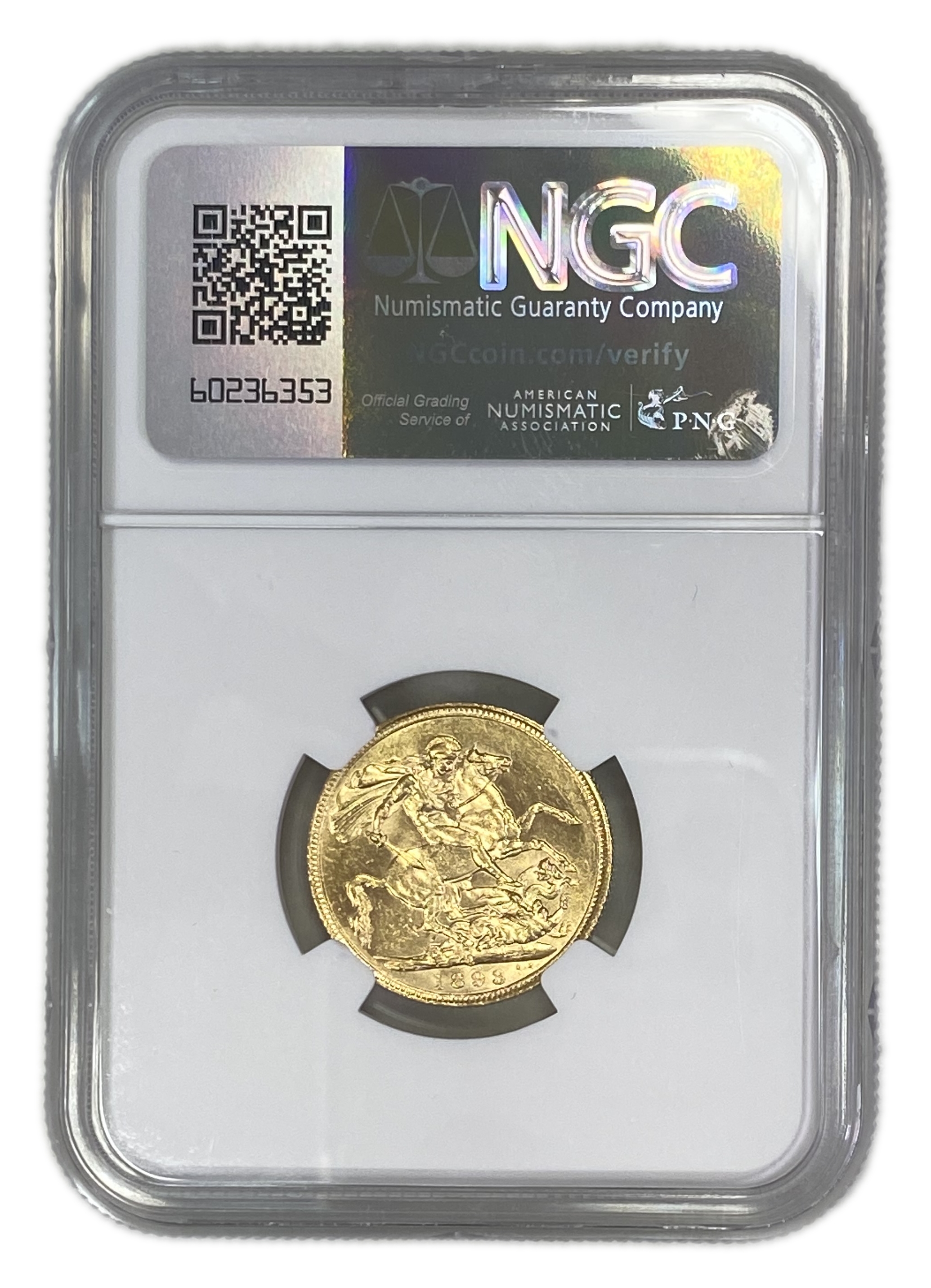 England (Great Britain) – Australia Sydney – 1 Sovereign 1893 S – Victoria – NGC AU 58 - Gold 917, 7.988g - 1 1