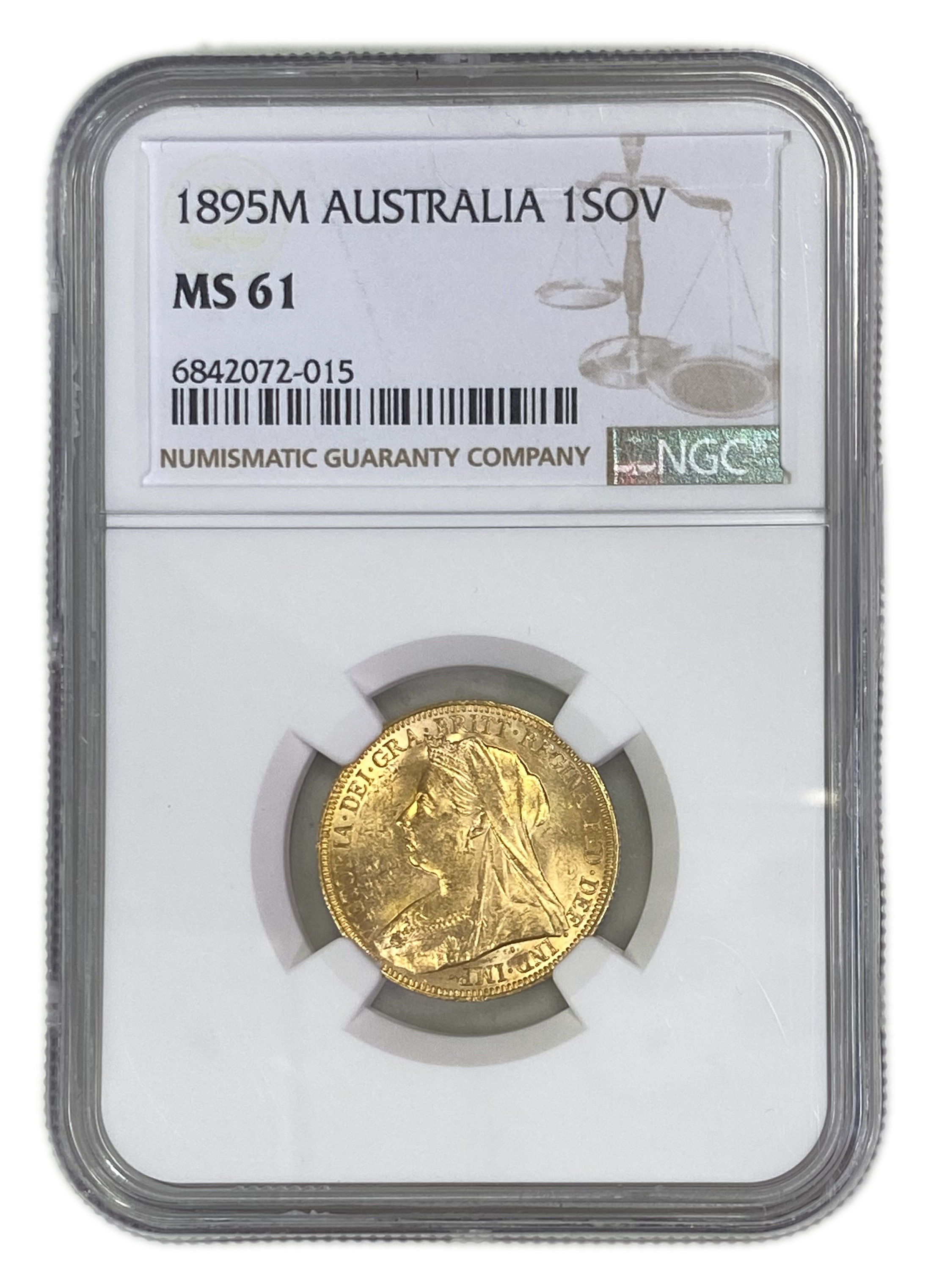 England (Great Britain) – Australia Melbourne – 1 Sovereign 1895 M – Victoria – NGC MS 61 - Gold 917, 7.988g - 1 0