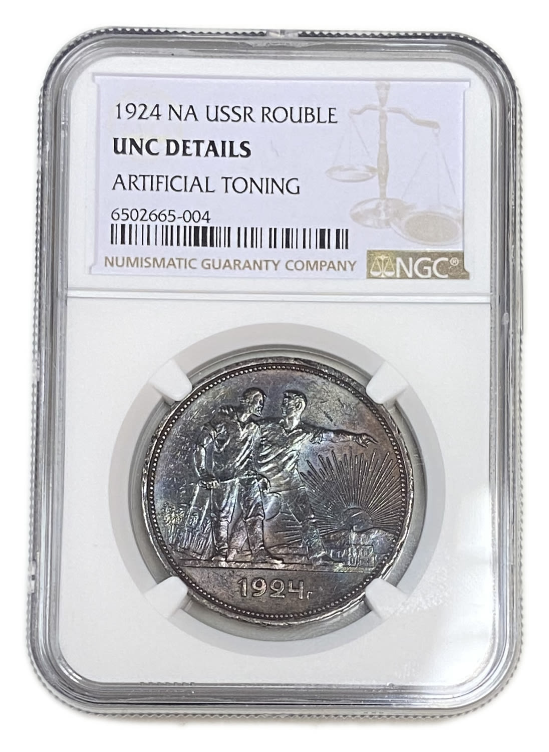 Russia - 1 Rouble 1924 - NGC UNC DETAILS - 1 2