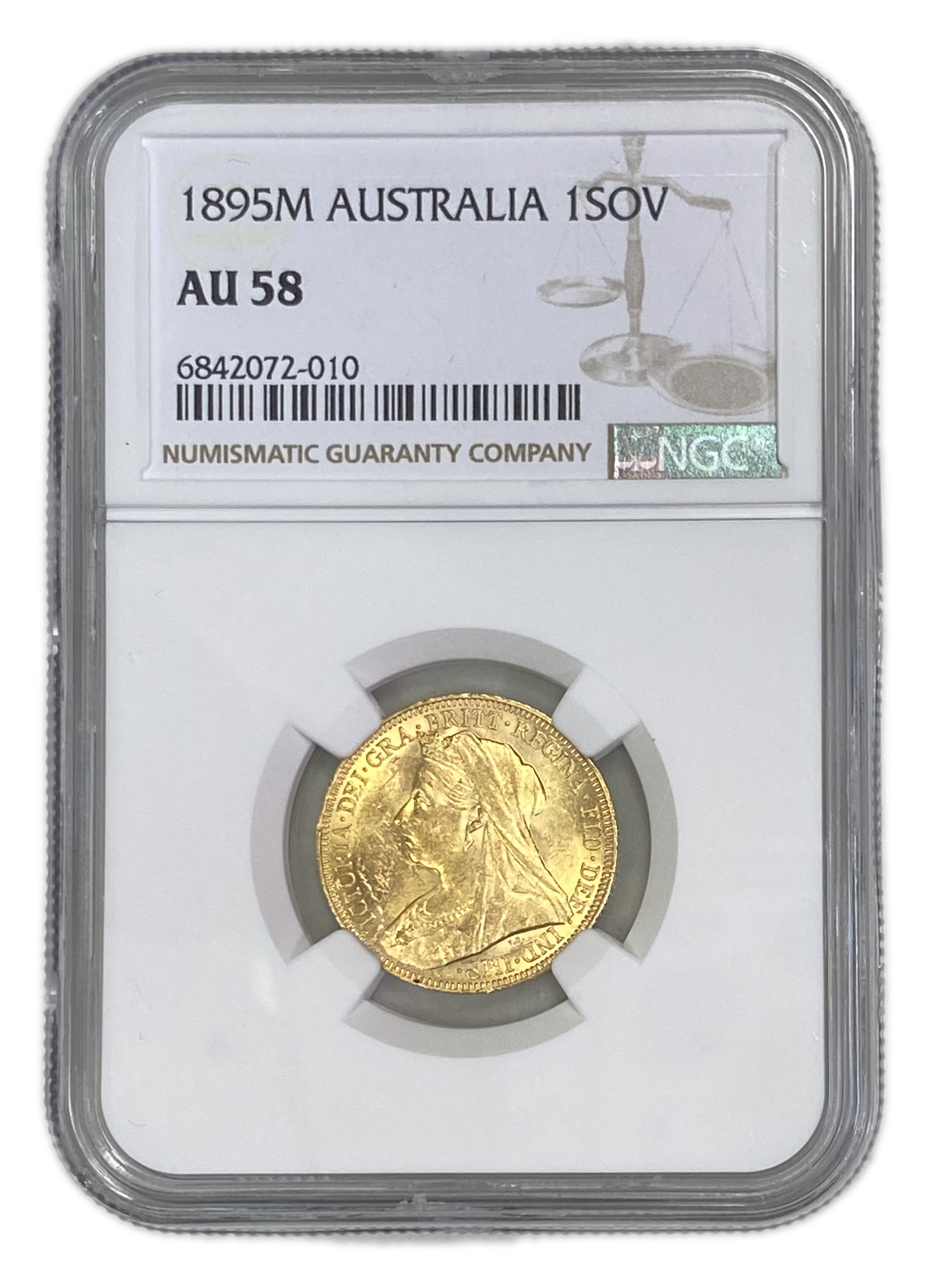 England (Great Britain) – Australia Melbourne – 1 Sovereign 1895 M – Victoria – NGC AU 58 - Gold 917, 7.988g - 1 0