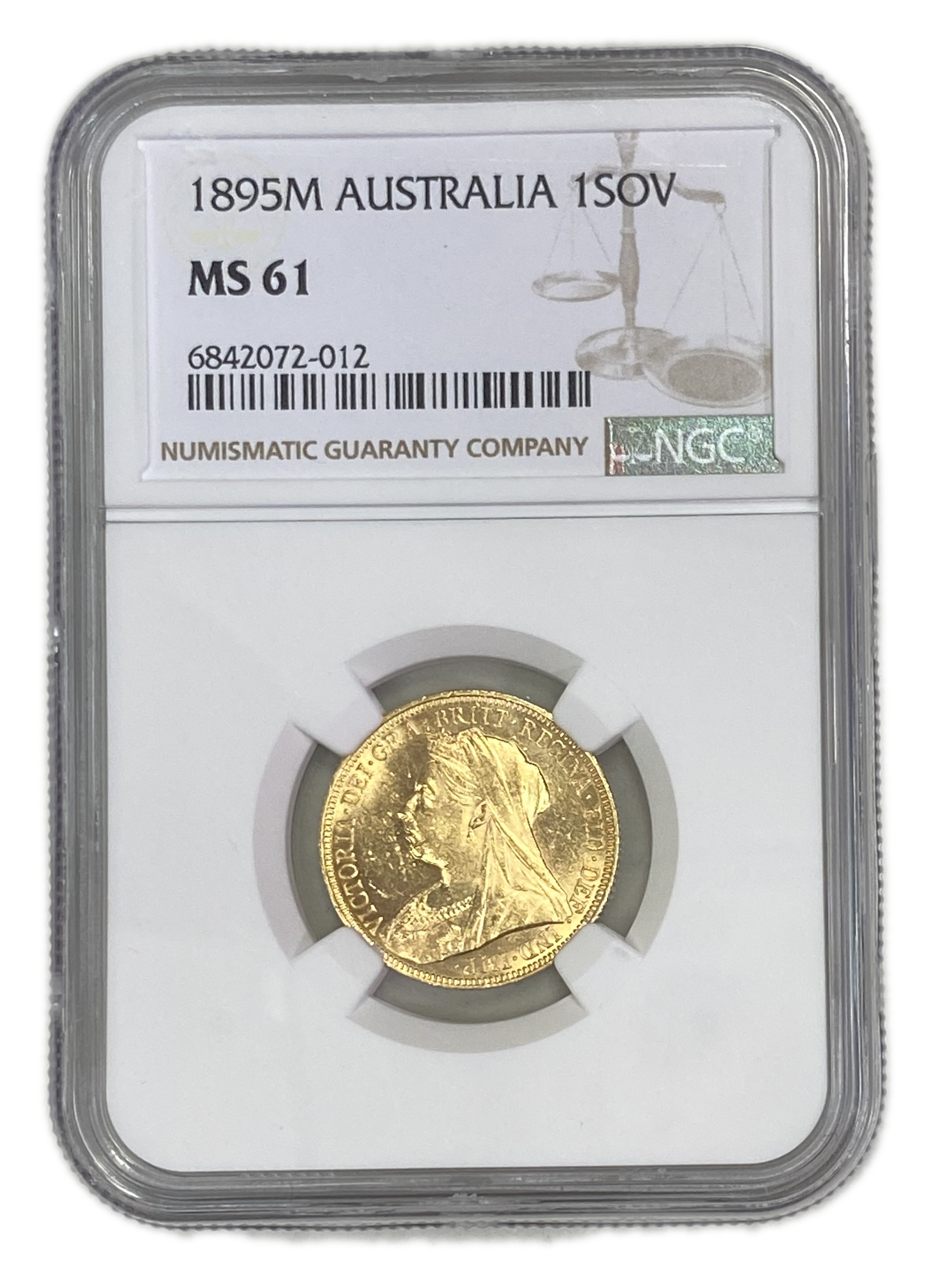 England (Great Britain) – Australia Melbourne – 1 Sovereign 1895 M – Victoria – NGC MS 61 - Gold 917, 7.988g - 1 0