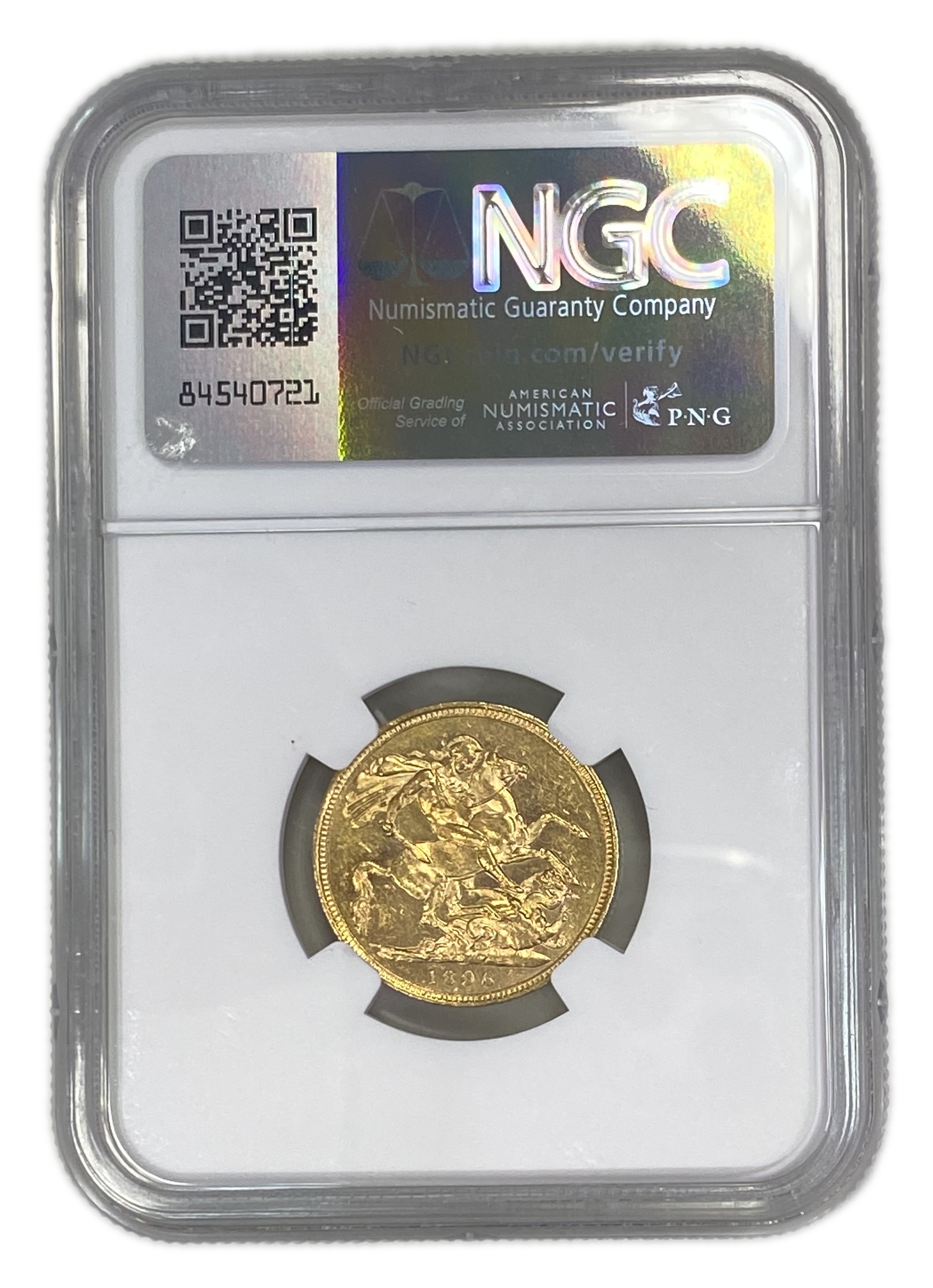 England (Great Britain) – Australia Melbourne – 1 Sovereign 1896 M – Victoria – NGC MS 61 - Gold 917, 7.988g - 1 1