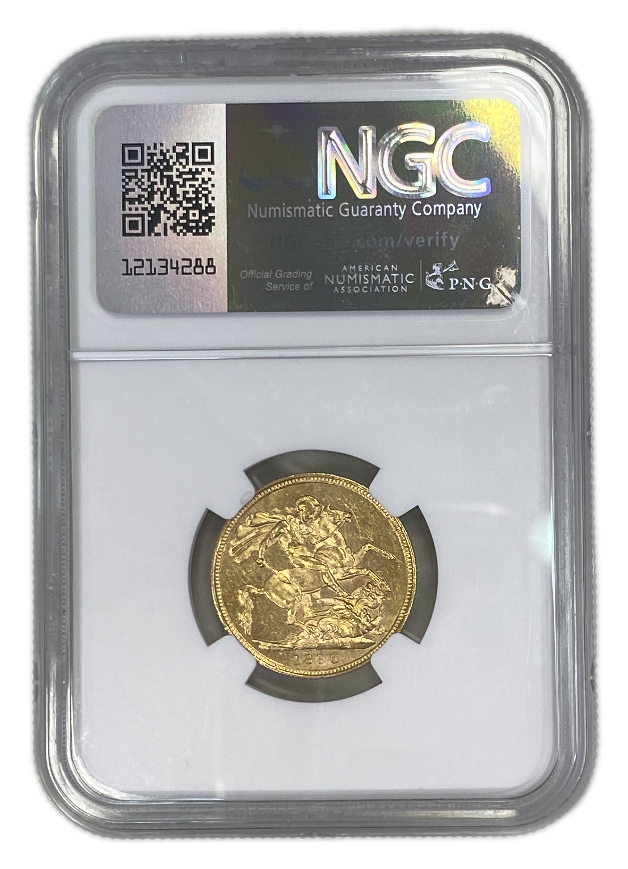 England (Great Britain) – Australia Melbourne – 1 Sovereign 1896 M – Victoria – NGC MS 60 - Gold 917, 7.988g - 1 1