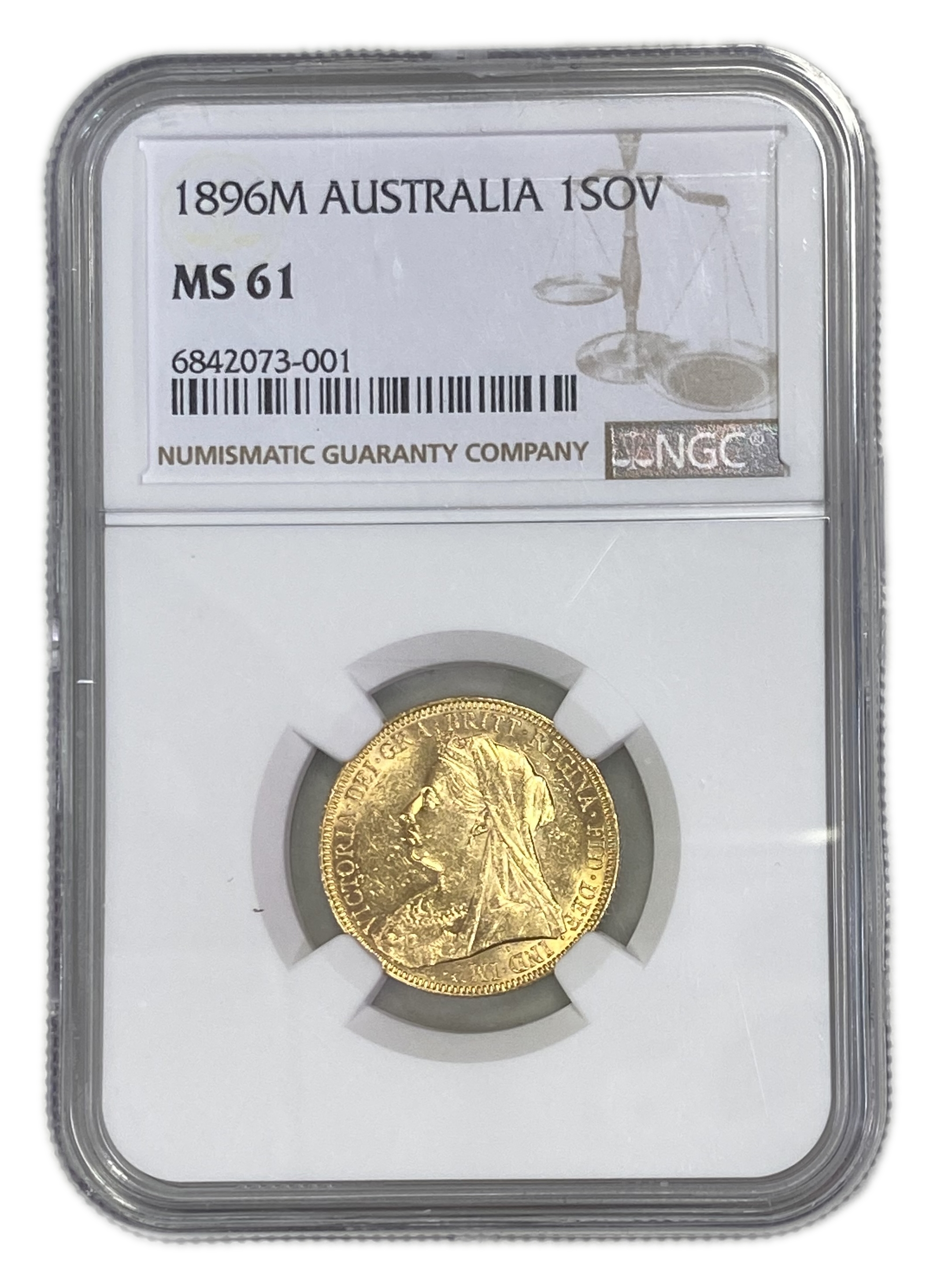 England (Great Britain) – Australia Melbourne – 1 Sovereign 1896 M – Victoria – NGC MS 61 - Gold 917, 7.988g - 1 0