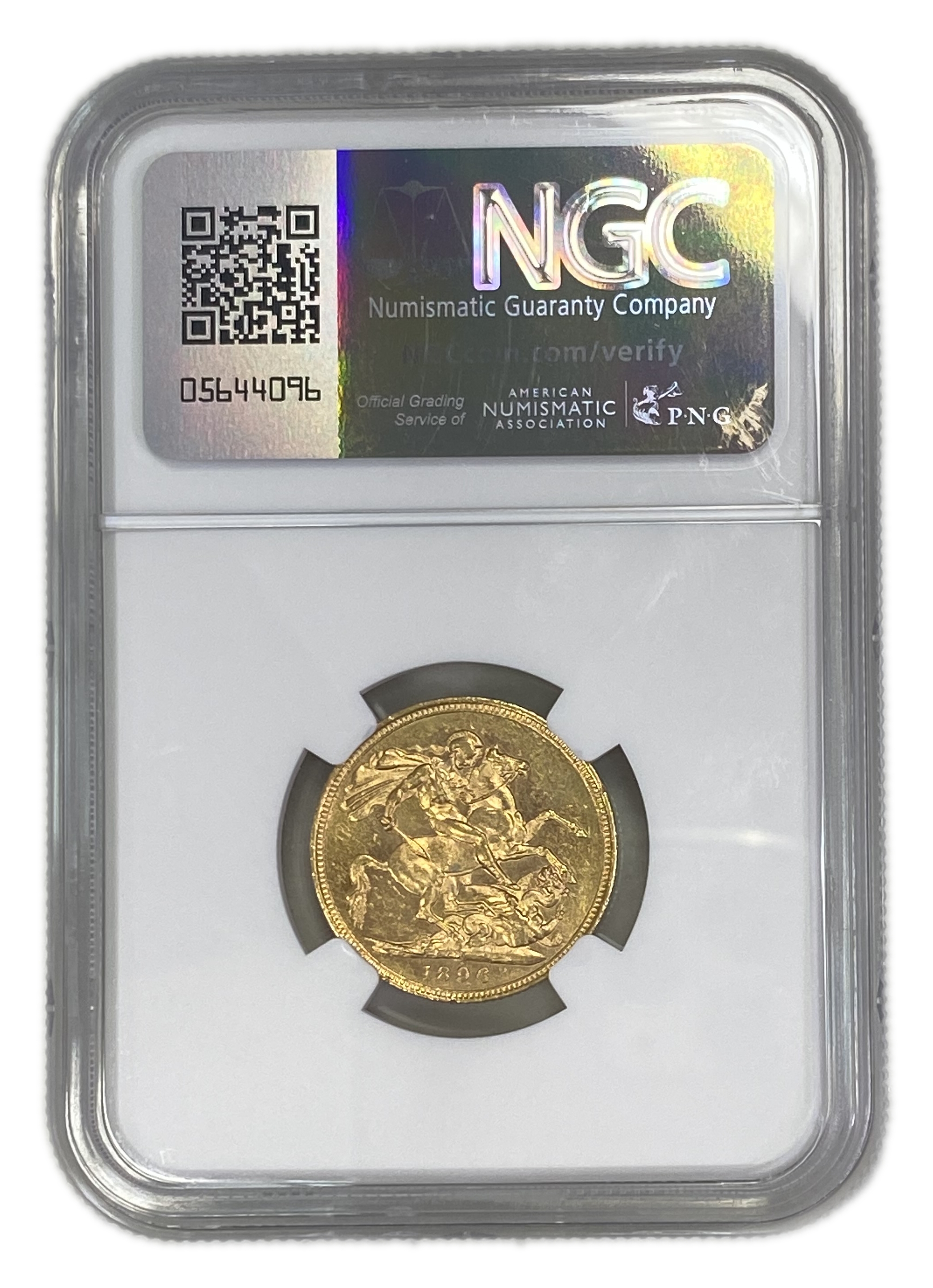 England (Great Britain) – Australia Melbourne – 1 Sovereign 1896 M – Victoria – NGC MS 61 - Gold 917, 7.988g - 1 1