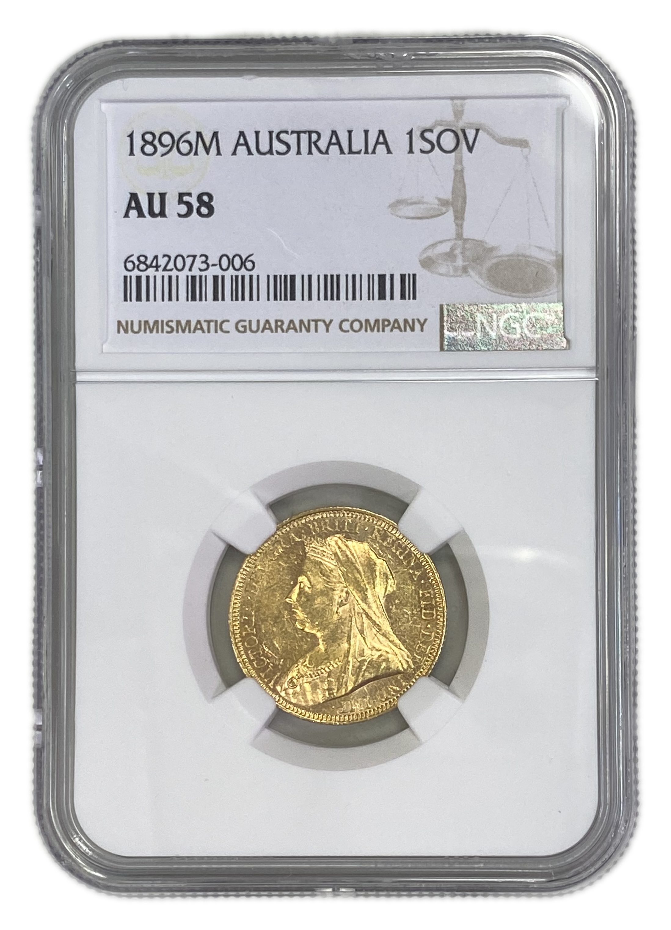 England (Great Britain) – Australia Melbourne – 1 Sovereign 1896 M – Victoria – NGC AU 58 - Gold 917, 7.988g - 1 0