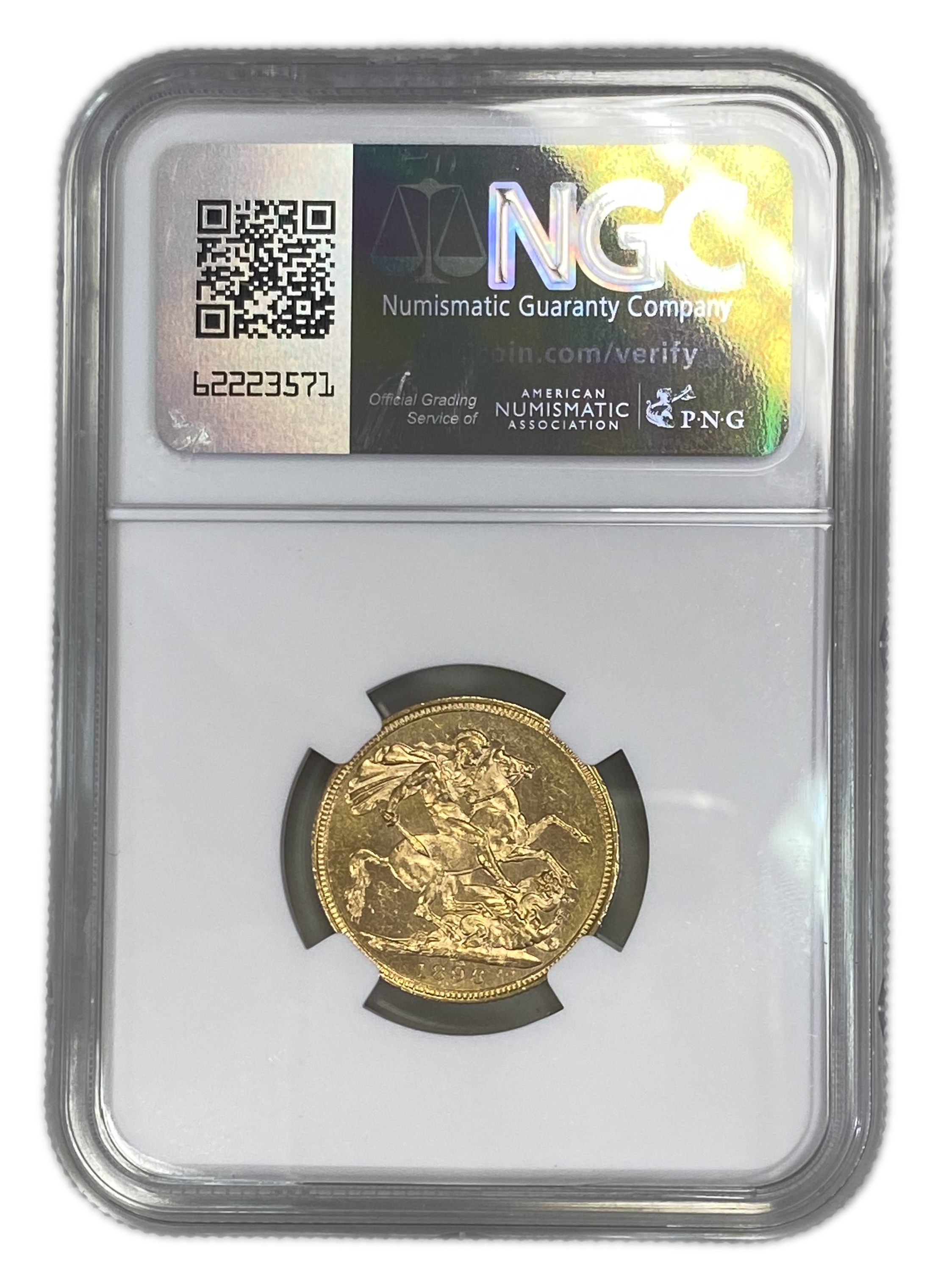 England (Great Britain) – Australia Melbourne – 1 Sovereign 1896 M – Victoria – NGC AU 58 - Gold 917, 7.988g - 1 1