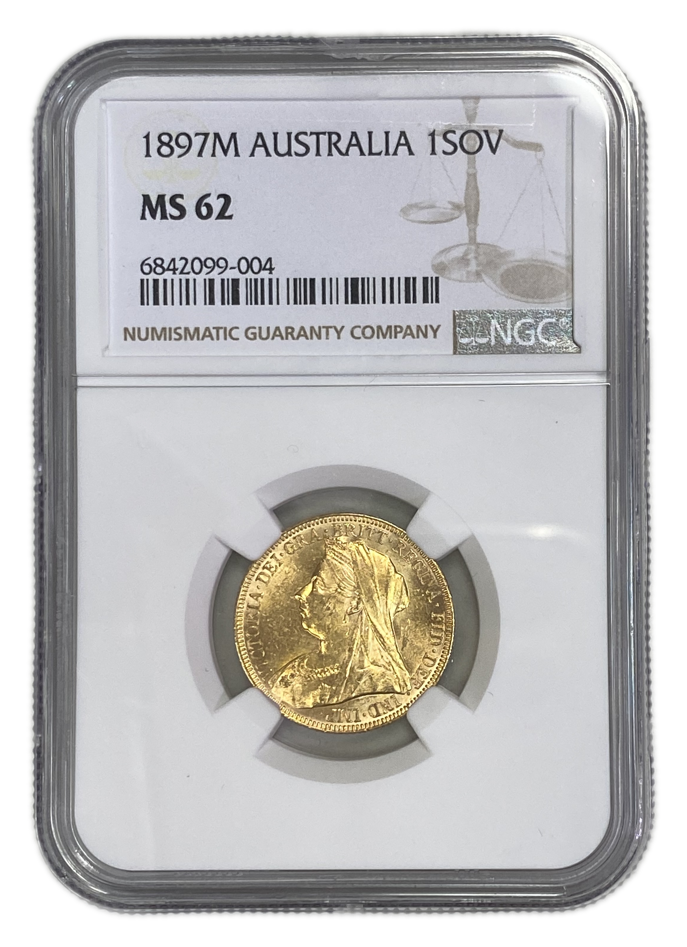 England (Great Britain) – Australia Melbourne – 1 Sovereign 1897 M – Victoria – NGC MS 62 - Gold 917, 7.988g - 1 0