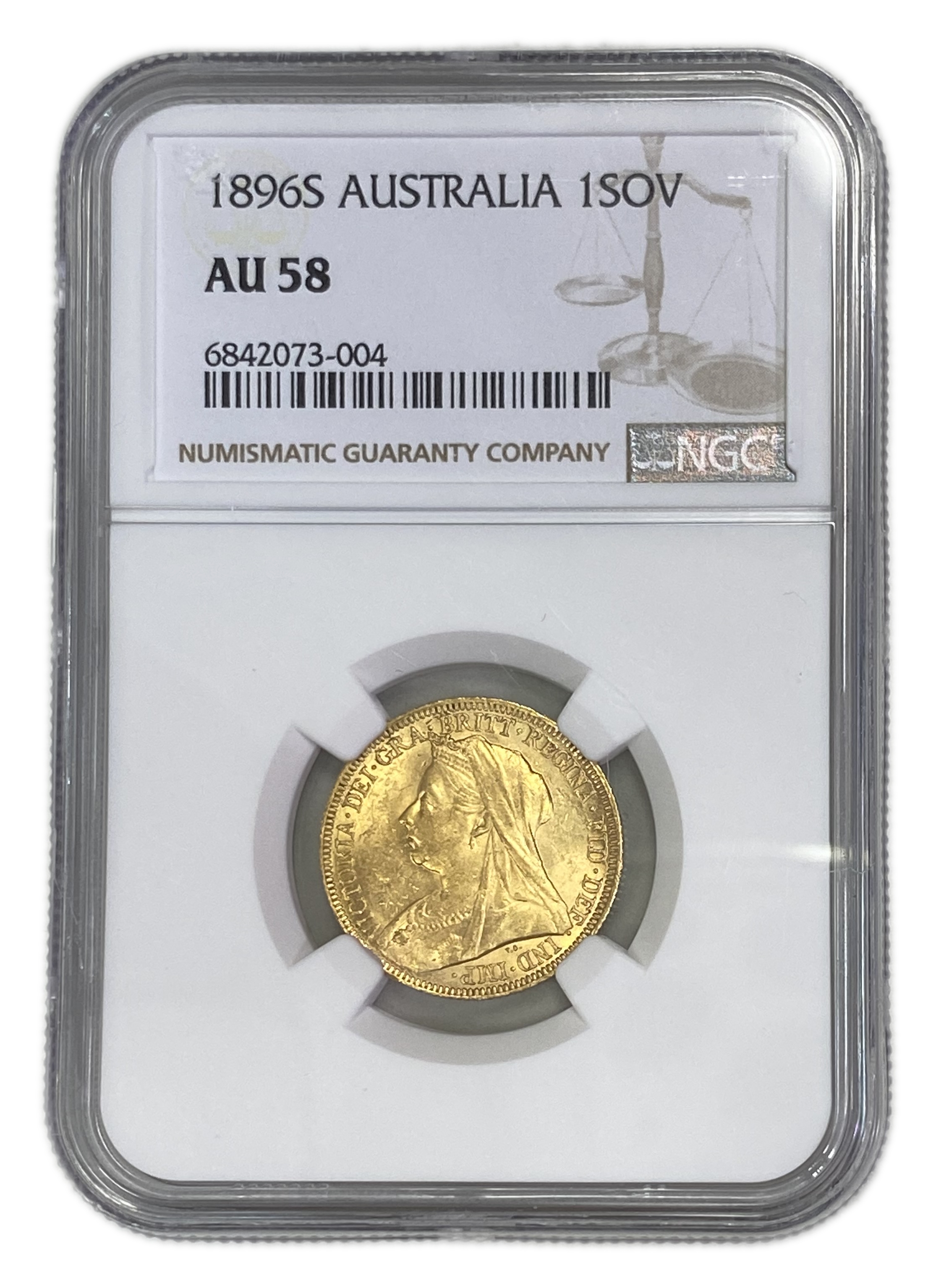 England (Great Britain) – Australia Sydney– 1 Sovereign 1896 S – Victoria – NGC AU 58 - Gold 917, 7.988g - 1 0