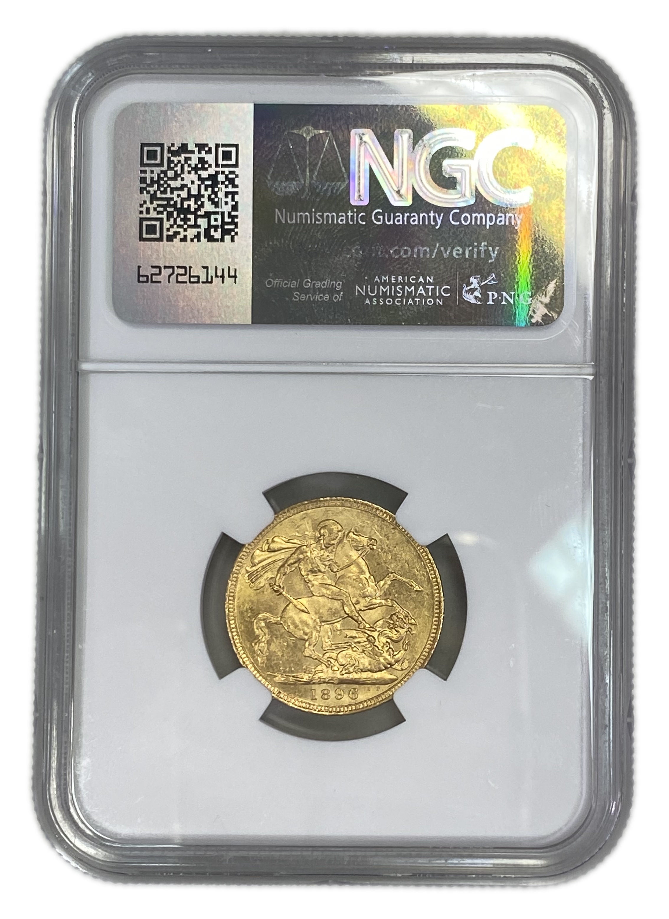 England (Great Britain) – Australia Sydney– 1 Sovereign 1896 S – Victoria – NGC AU 58 - Gold 917, 7.988g - 1 1