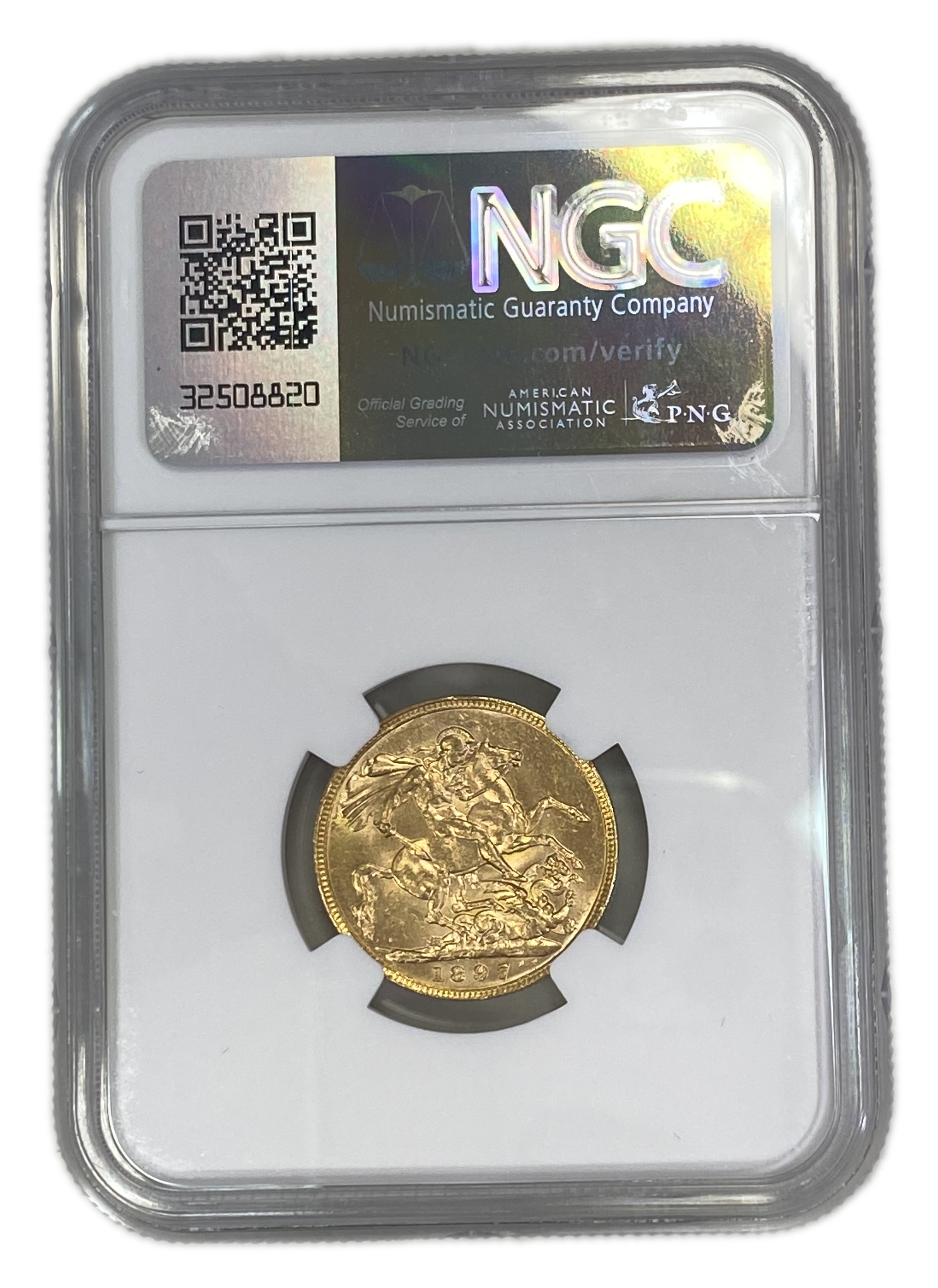 England (Great Britain) – Australia Melbourne – 1 Sovereign 1897 M – Victoria – NGC MS 62 - Gold 917, 7.988g - 1 1