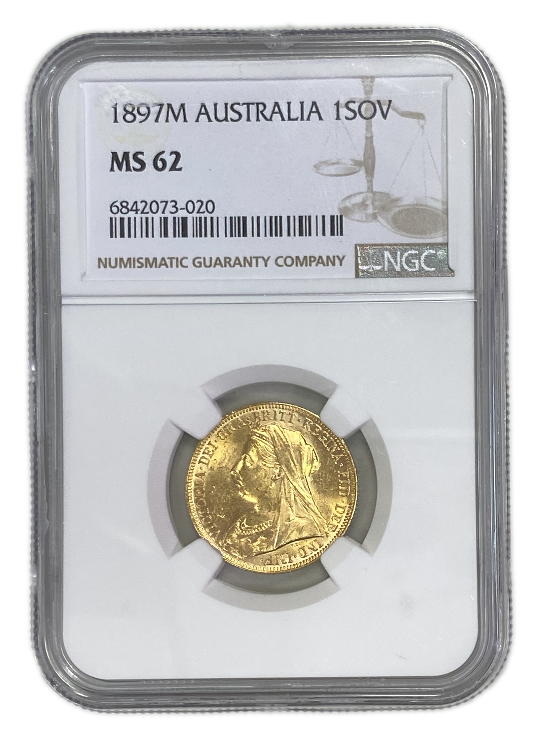 England (Great Britain) – Australia Melbourne – 1 Sovereign 1897 M – Victoria – NGC MS 62 - Gold 917, 7.988g - 1 0