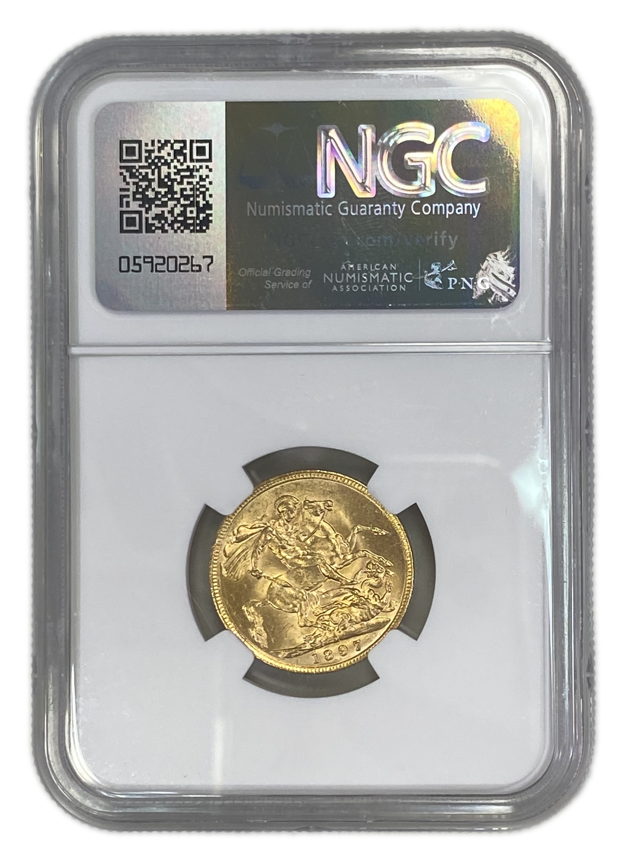 England (Great Britain) – Australia Melbourne – 1 Sovereign 1897 M – Victoria – NGC MS 62 - Gold 917, 7.988g - 1 1