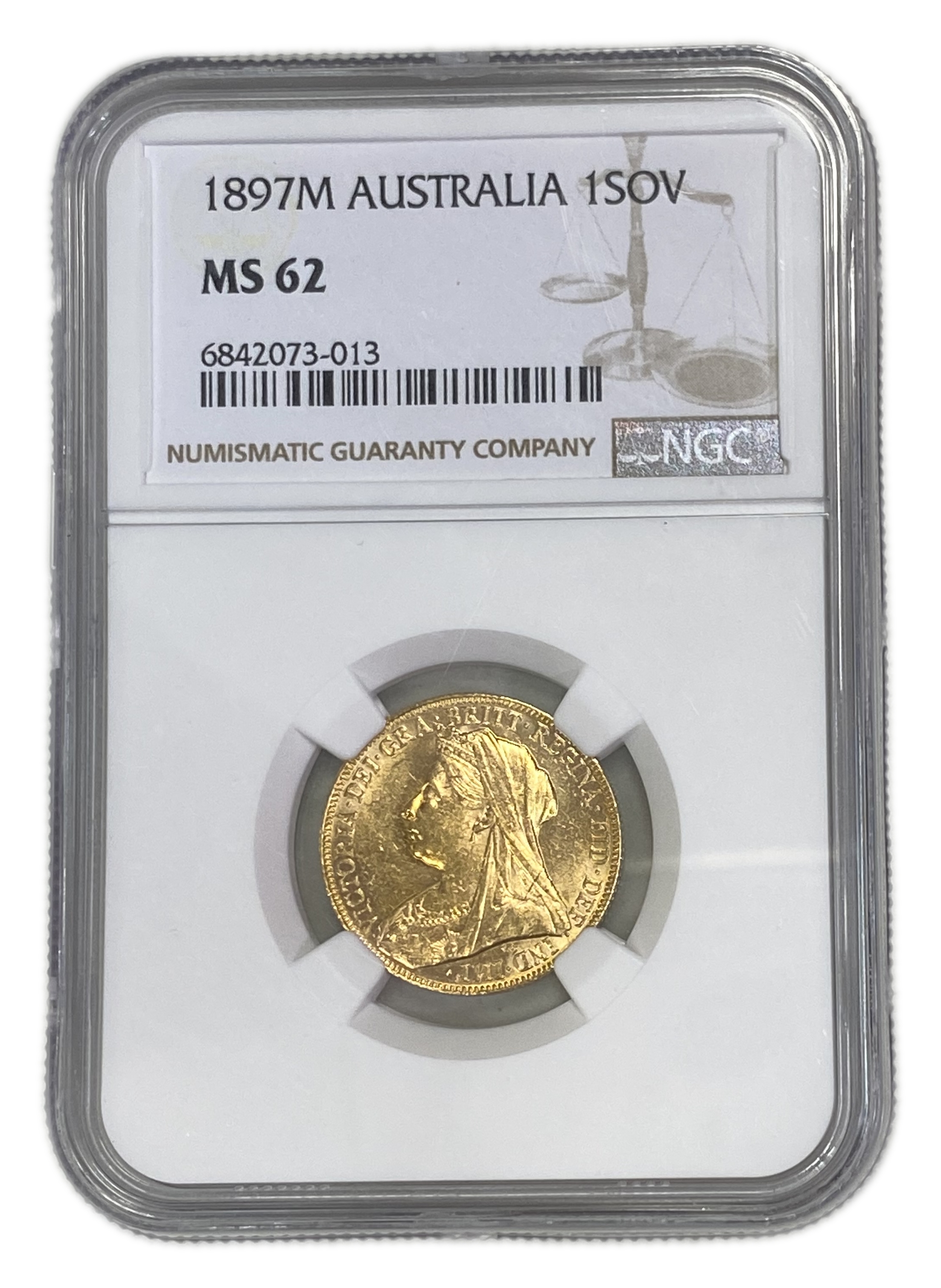 England (Great Britain) – Australia Melbourne – 1 Sovereign 1897 M – Victoria – NGC MS 62 - Gold 917, 7.988g - 1 0
