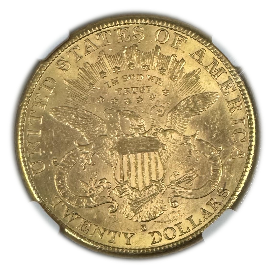 USA – 20 Dollars 1887 S – Liberty Head – Double Eagle – NGC MS 61 - Gold 900, 33.41g, 34mm - 1 1