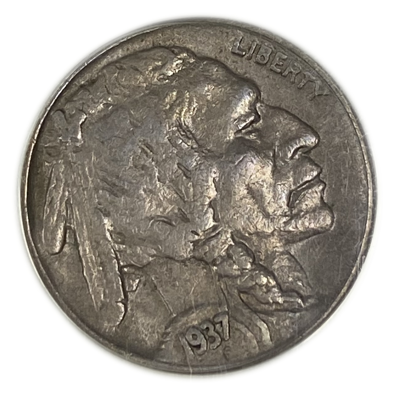 USA - 5 Cents 1937 - 3 Legs - Buffalo Nickel - PCGS AU 50 - 1 1